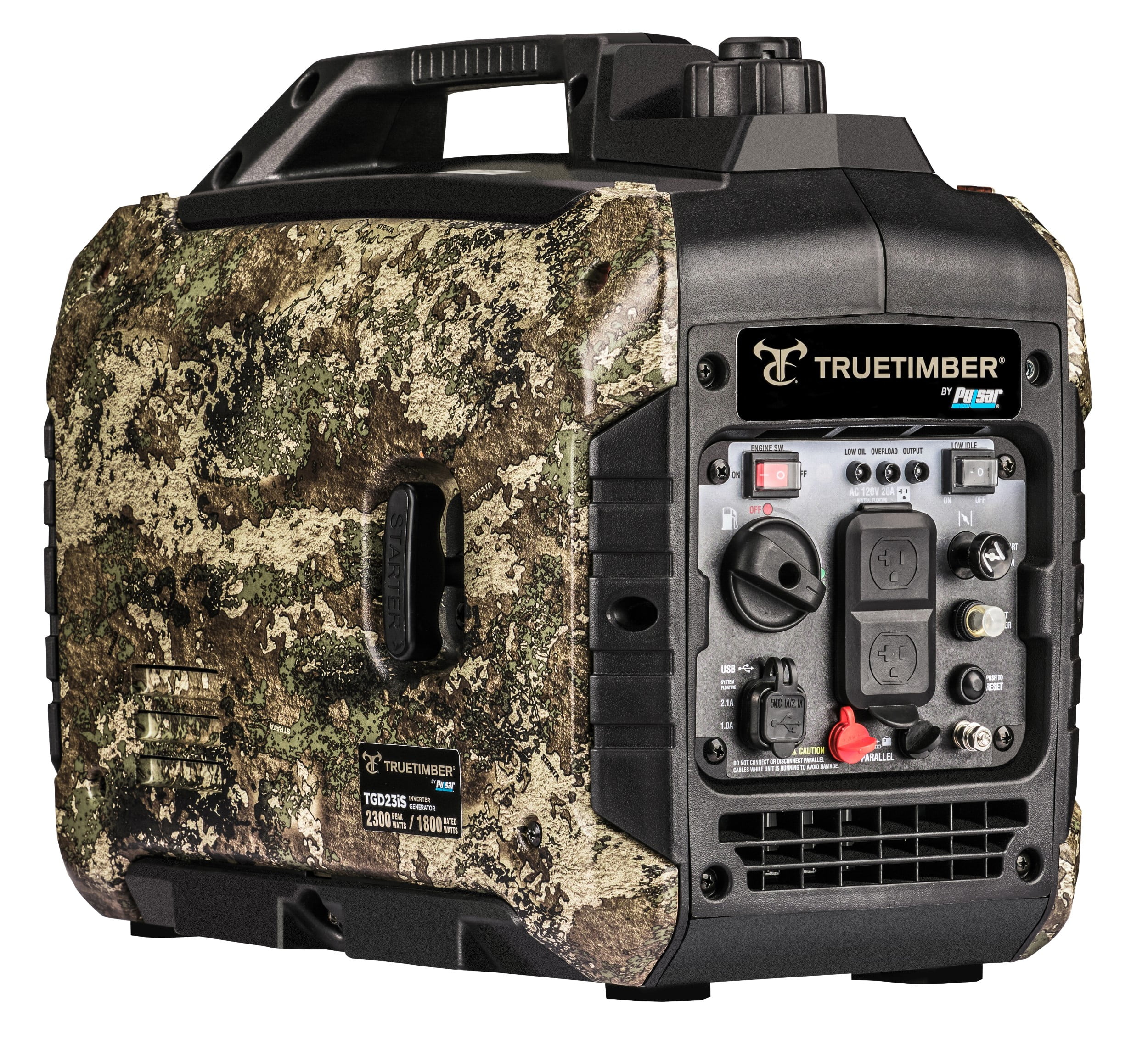 Truetimber 2300-Watt Super Quiet Gasoline Powered Inverter Generator by Pulsar