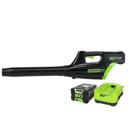 Greenworks PRO 80V 125 MPH – 500 CFM Cordless Blower, 2.0 AH Battery and Charger Included