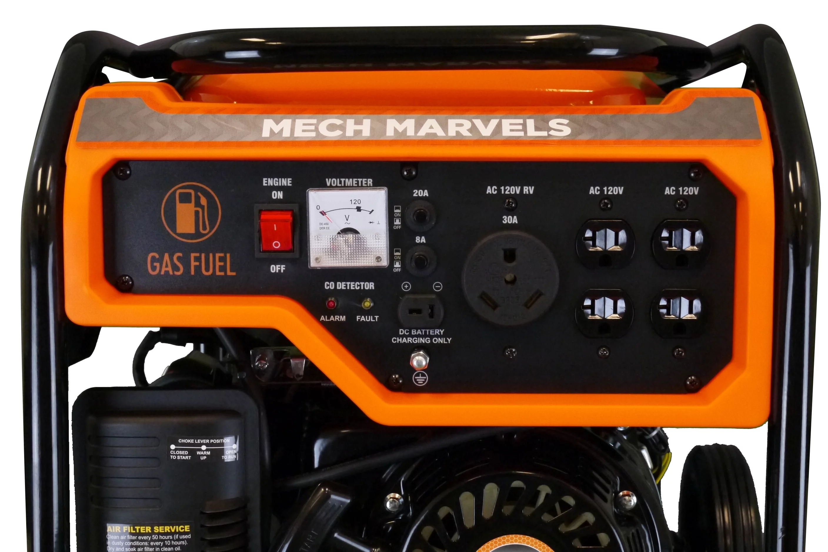 Mech Marvels 4000 Watt Portable Power Generator, RV Outlet, CO Detect, CARB Compliant, MM4350C