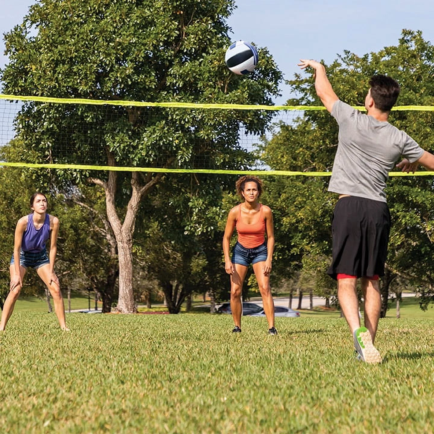 EastPoint Sports 2-in-1 Premium Volleyball Set and Badminton Net Set