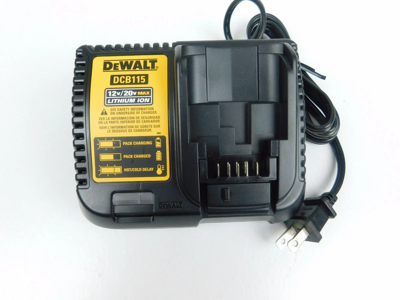 DeWalt DCB115 MAX Lithium-Ion Battery Charger 12V-20V