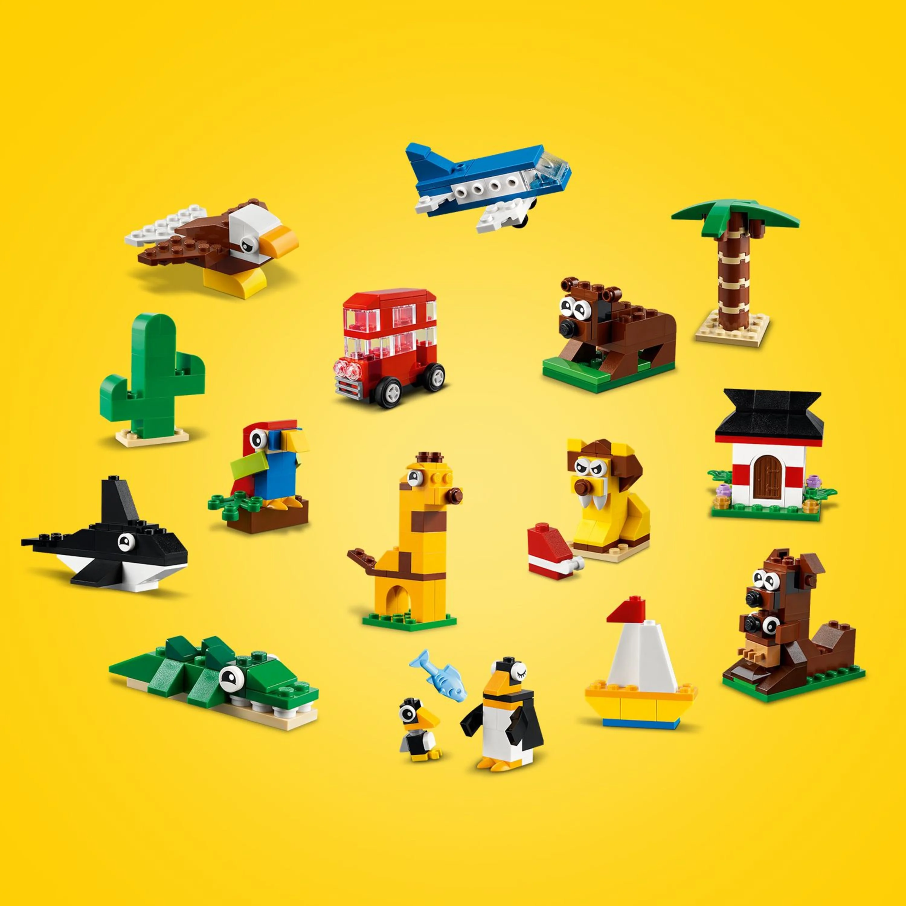 LEGO Classic Around the World 11015 Building Toy for Creative Play; Iconic Animal Toys (950 Pieces)