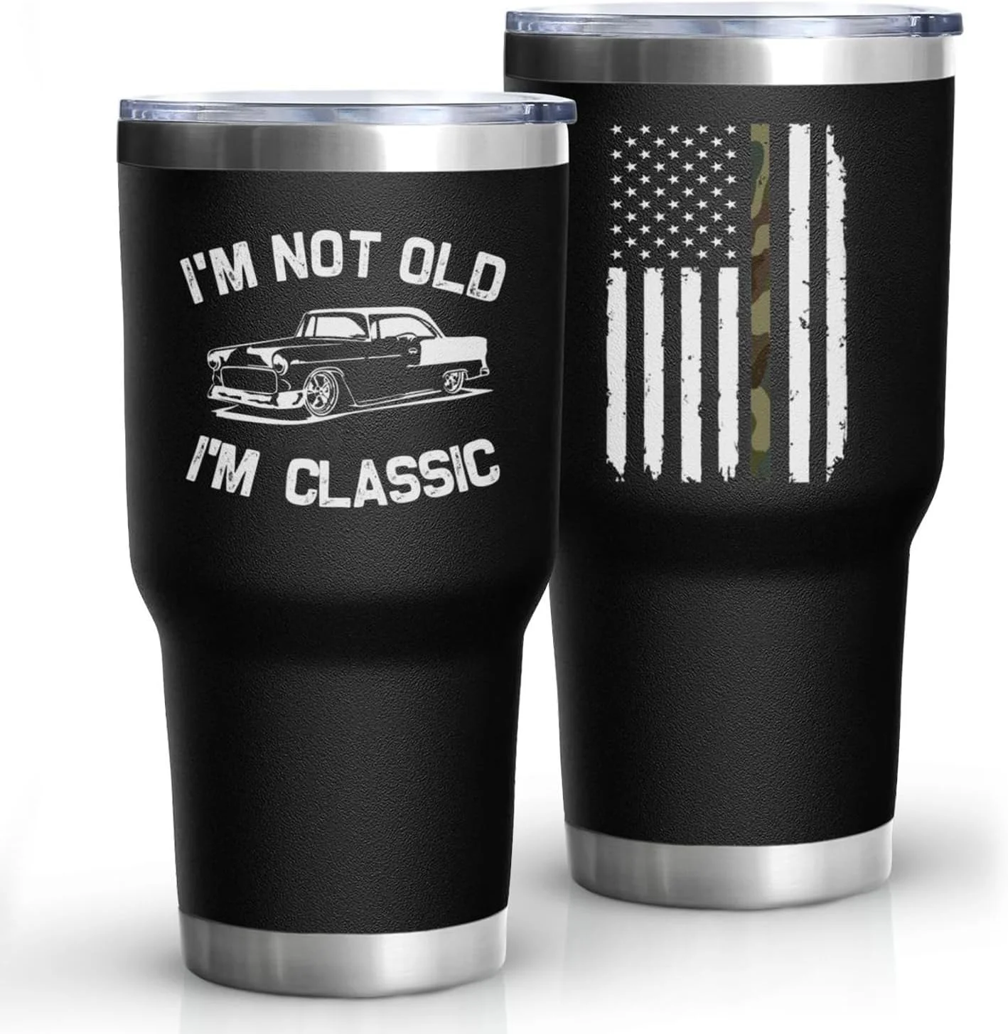 Dad Gifts for Men DAD FUEL Tumbler 30 Oz Stainless Steel Insulated Cup Tumbler Coffee Mug with Lid and Straw Mens Father”s Day, Christmas and Birthday Gifts Idea