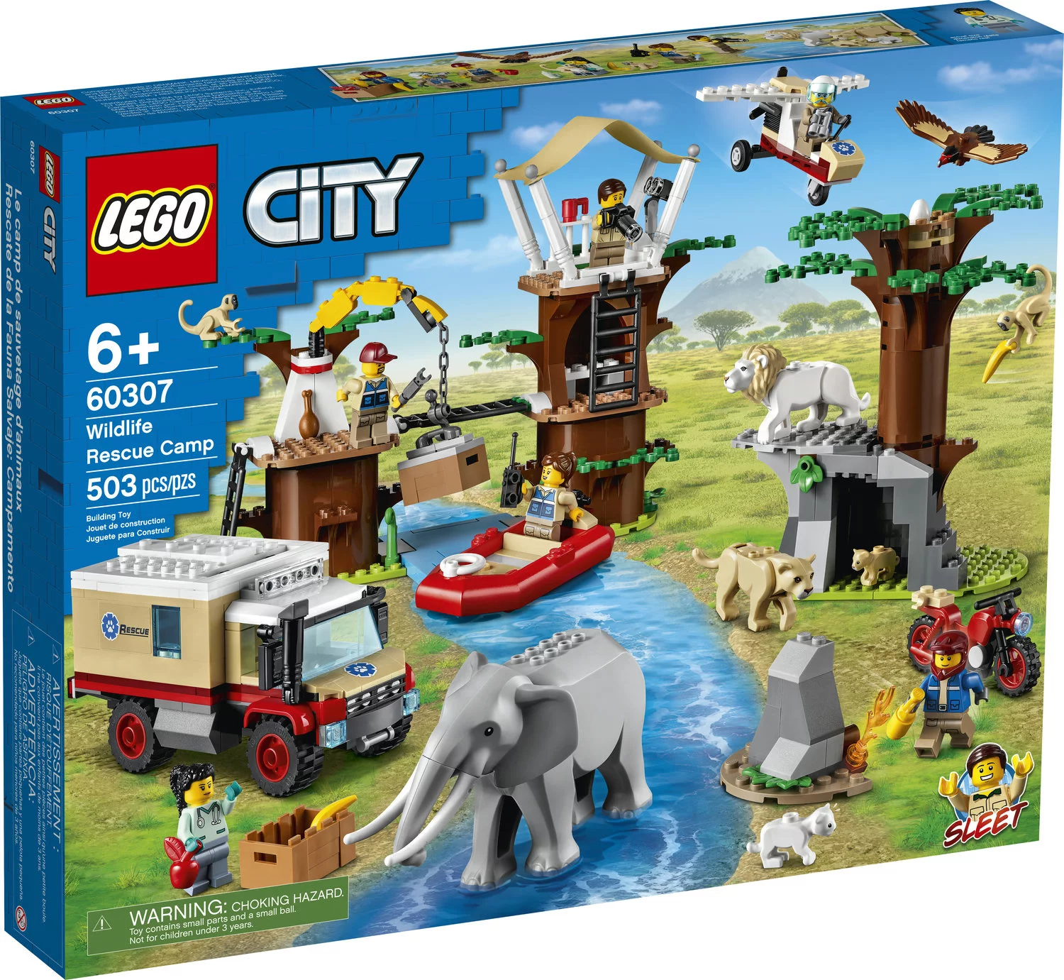 LEGO City Wildlife Rescue Camp 60307 Building Toy for Kids Aged 6 and Up (503 Pieces)