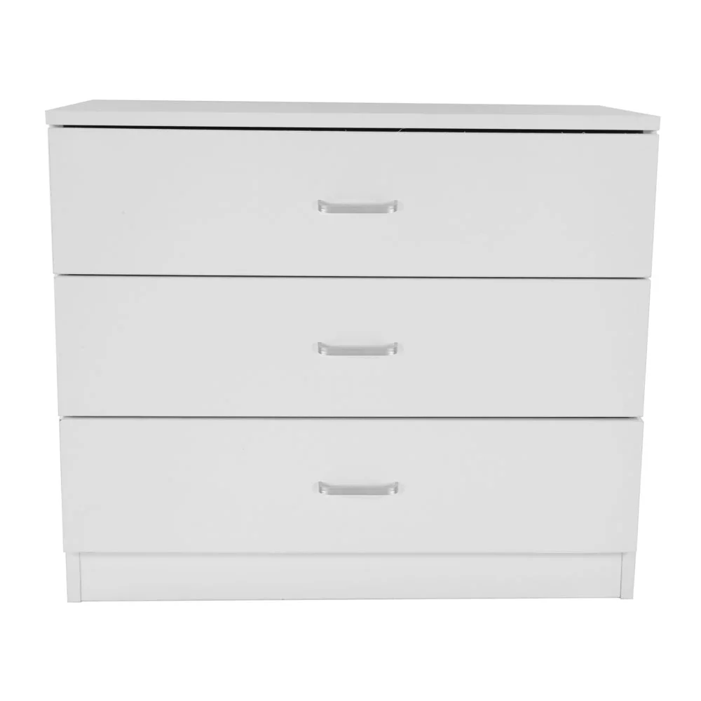 UBesGoo Modern White 3 Drawer Dresser Bedroom White Finish