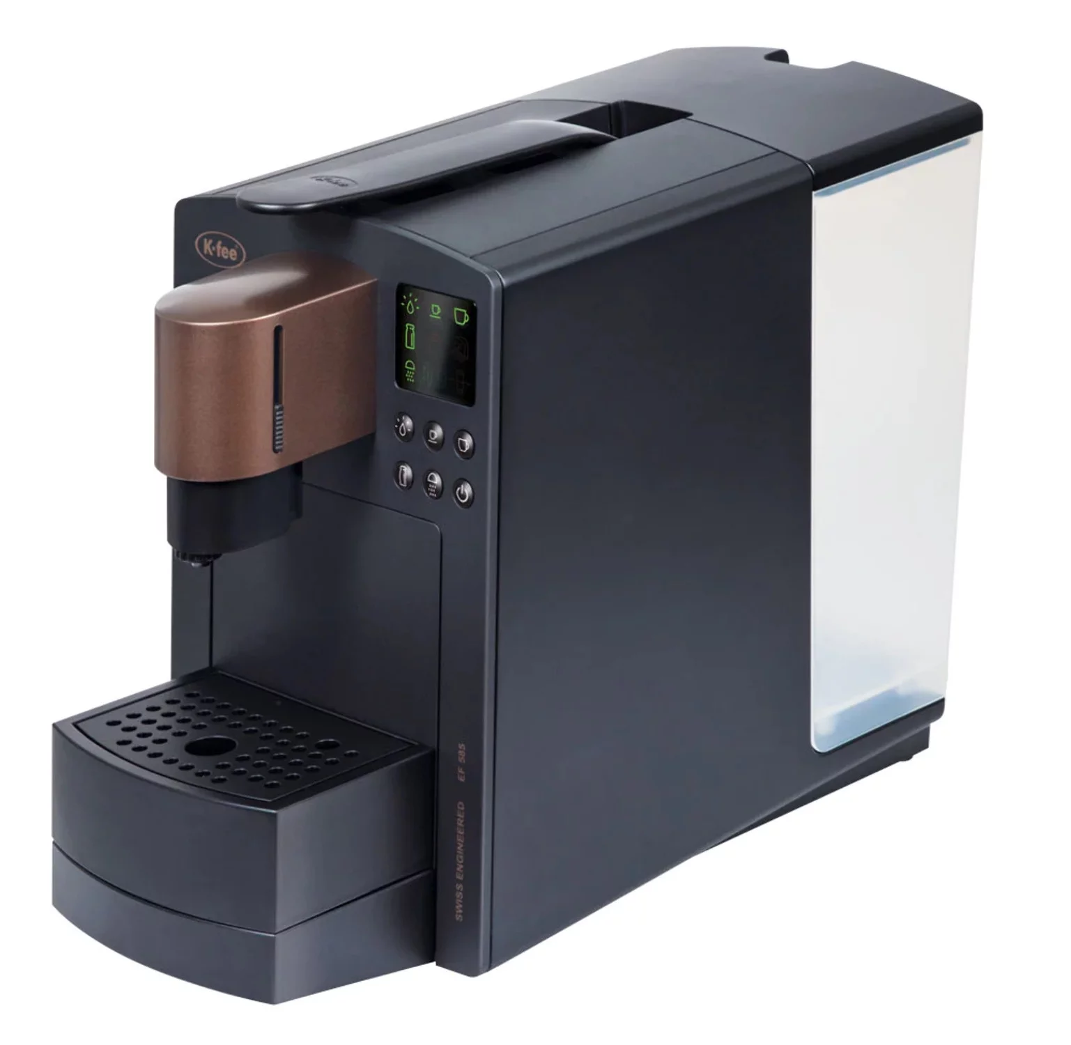 K-fee Grande Single Serve Coffee and Espresso Machine (Black/Copper) | Starbucks Verismo* Compatible