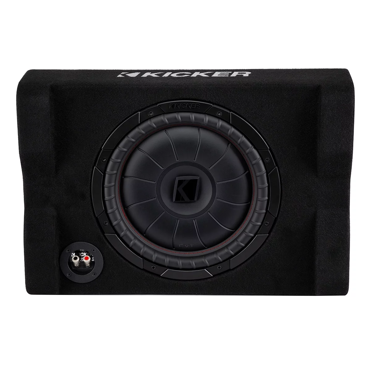 Kicker 48CVTDF122 Sealed Down-Firing Enclosure with 12″ 2-Ohm Subwoofer