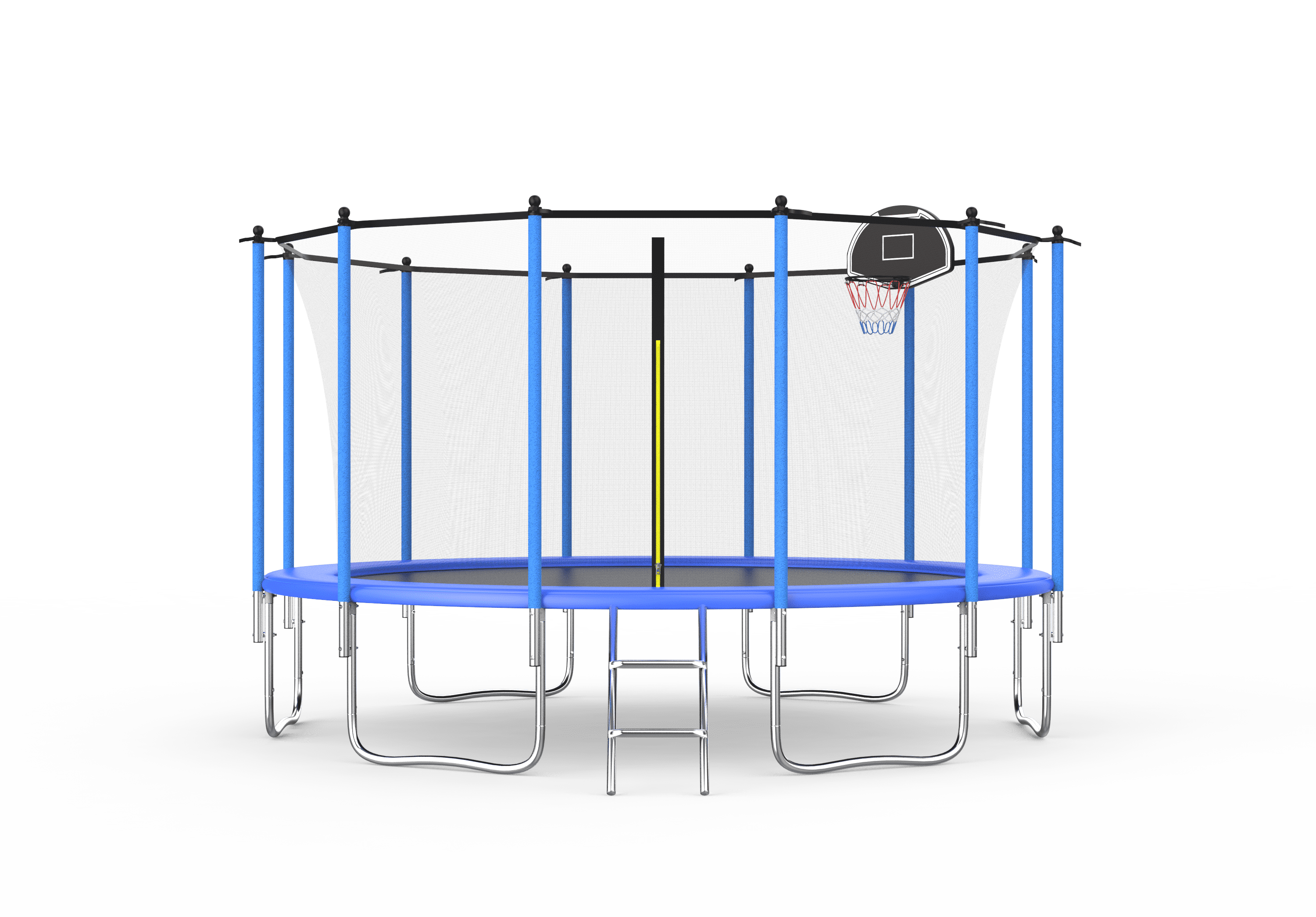 Trampoline for Kid Adult 10FT SENCHO GINSYTALIOR Outdoor Trampoline with Safety Enclosure Netladder