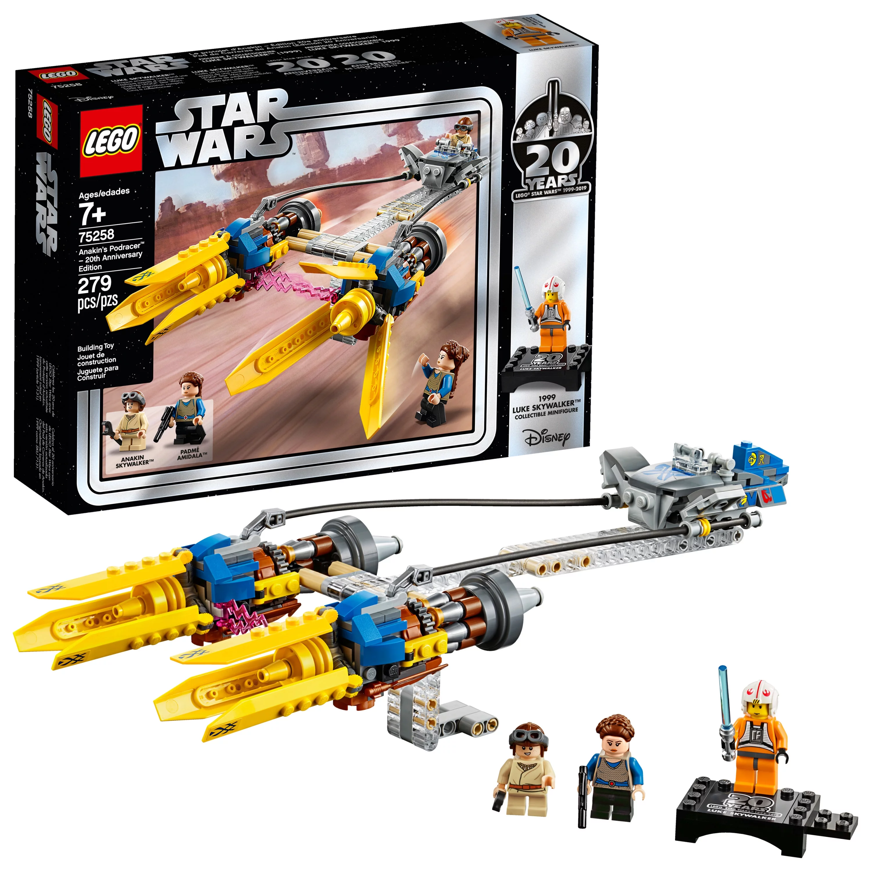 LEGO Star Wars 20th Anniversary Edition Anakin’s Podracer Vehicle Building Set 75258