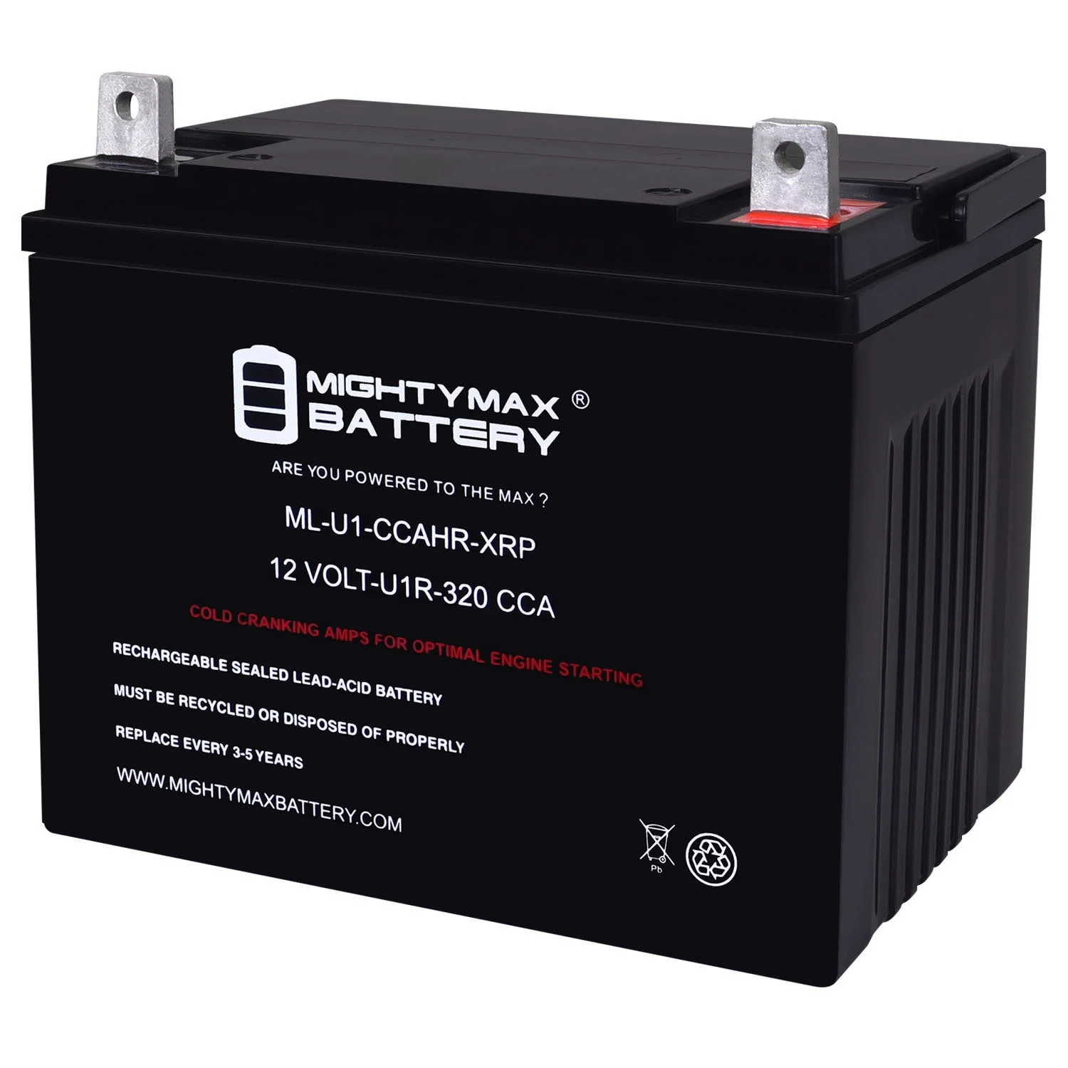 ML-U1-CCAHR-XRP 12V 320CCA Replacement Battery Compatible with Full Throttle FT438-U1R