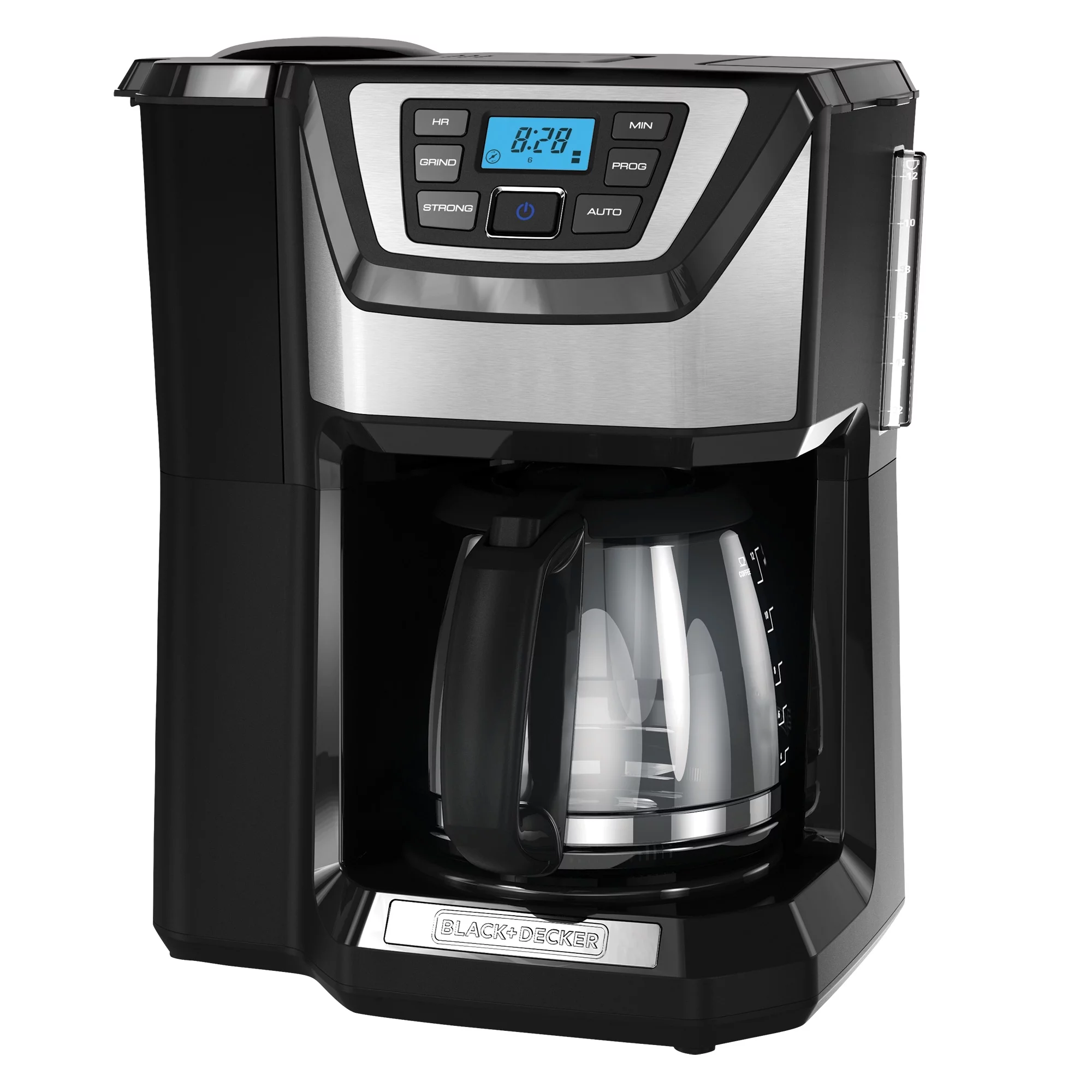 Black & Decker 12 Cup Mill and Brew Black & Stainless Steel Coffee Maker