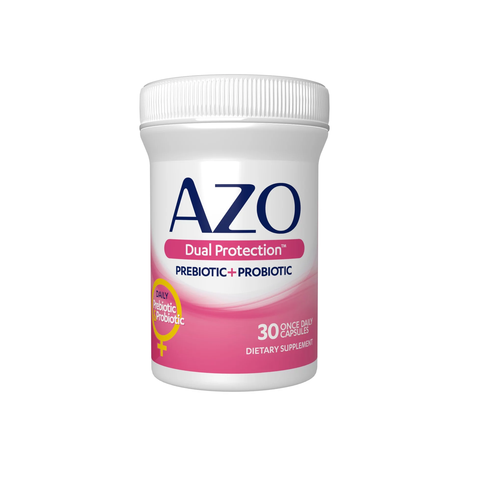 AZO Dual Protection, Urinary + Vaginal Support*, Women’s Prebiotic and Clinically-proven Probiotic, 30 count