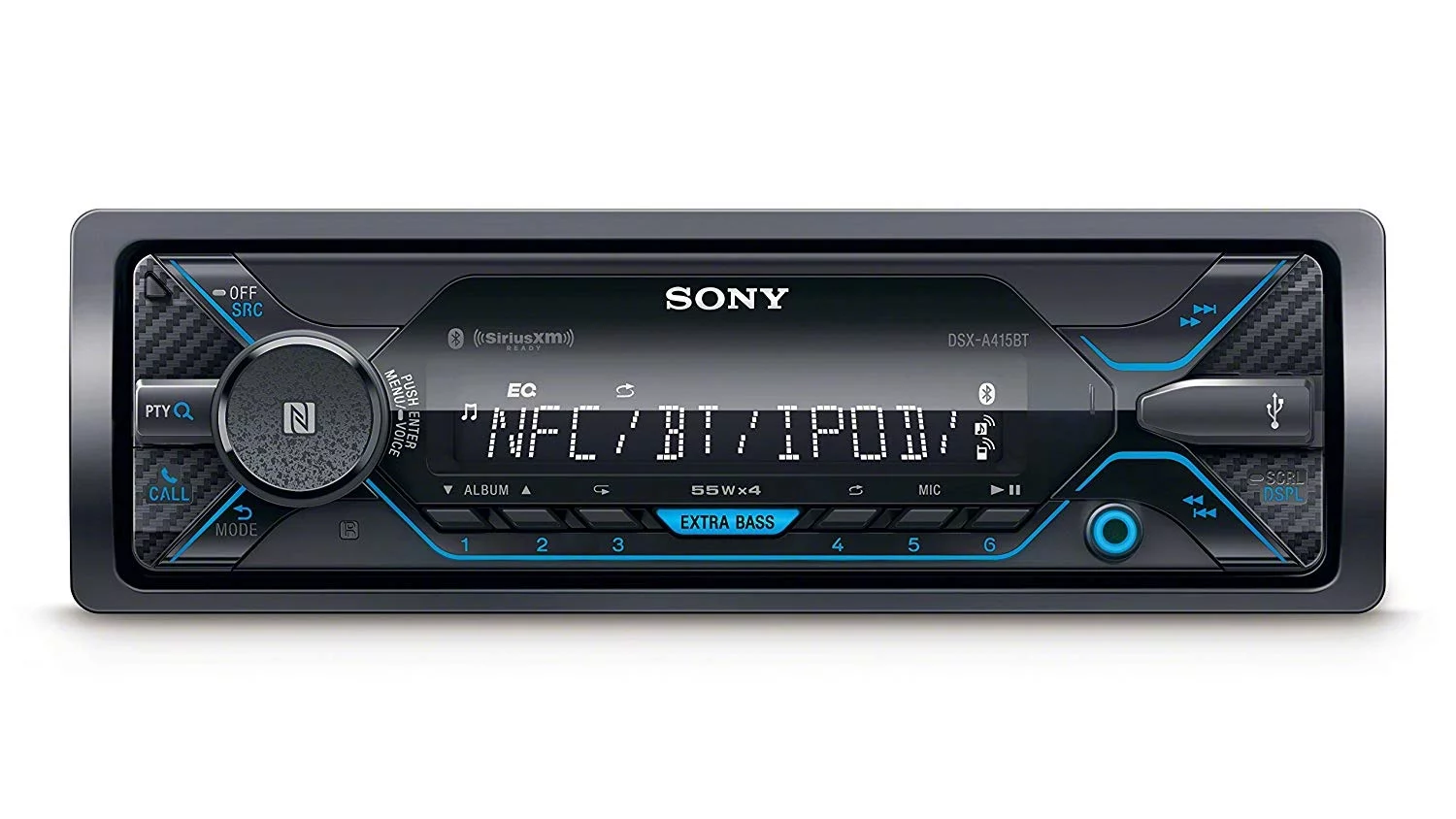 Sony DSX-A415BT Single DIN Bluetooth In-Dash Digital Media Car Stereo Receiver with Front 3.5 & USB Auxiliary Inputs NEW