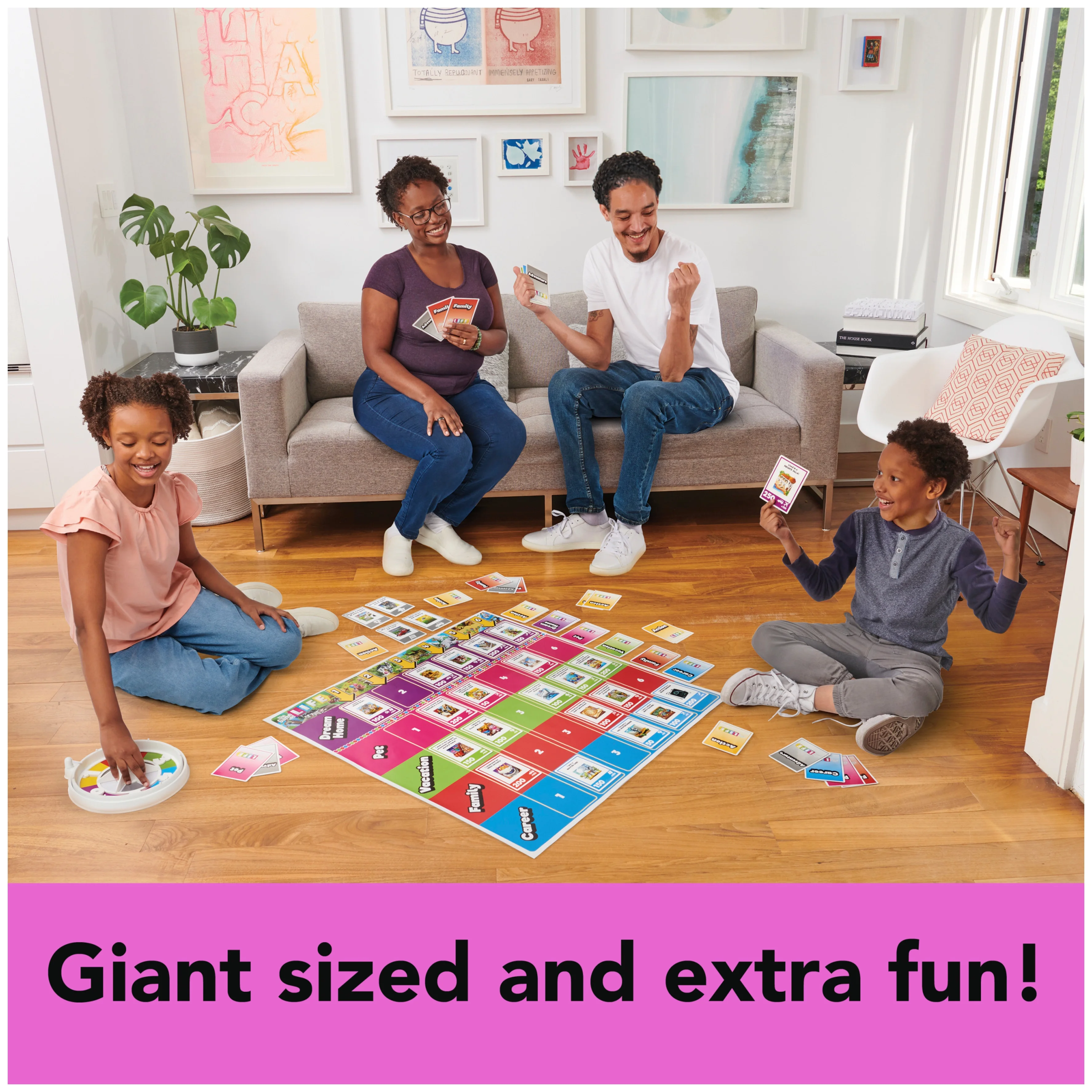 The Game of Life, Giant Edition Board Game for Kids Ages 8 and up