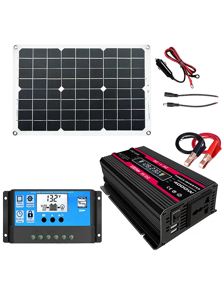 Solar Generator With 220V AC Outlet Battery Pack For Outdoor Camping With 18w Panel Included C