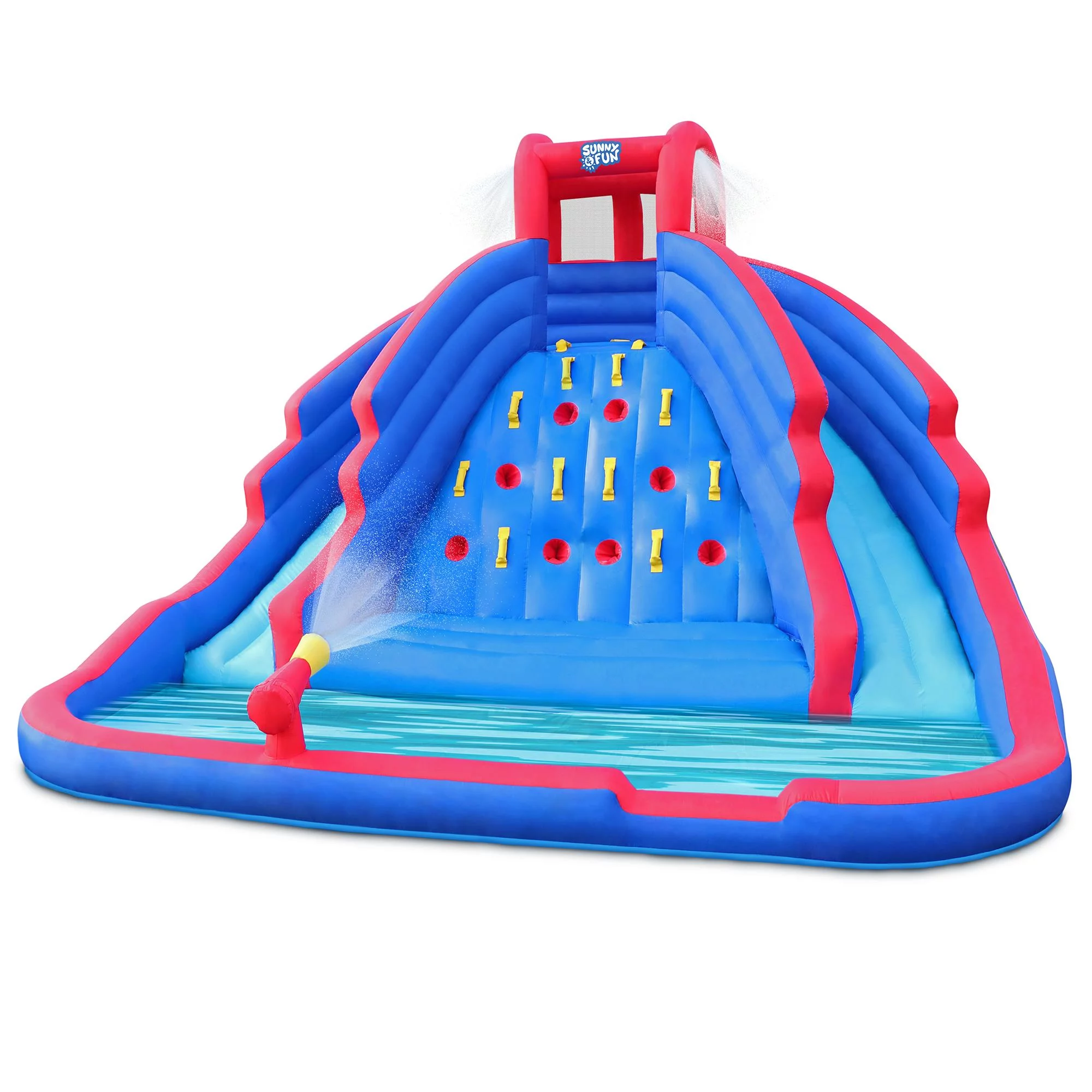 Sunny & Fun Inflatable Water Slide & Blow up Pool, Kids Water Park for Backyard