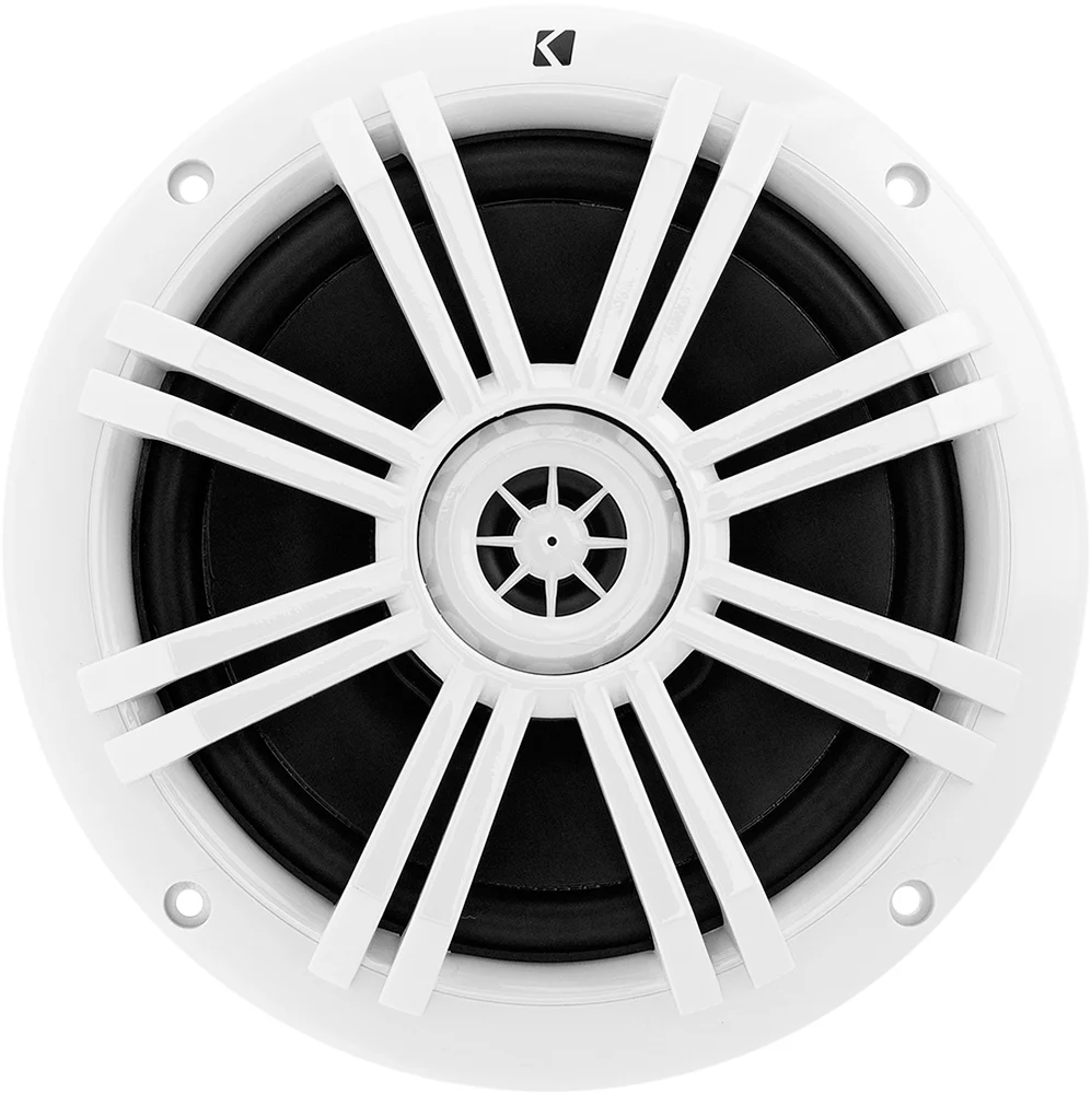 Kicker 41BKM604W 6-1/2″ KM Series 2-Way Marine Speaker White – Price is per Single Unit (1 Speaker)