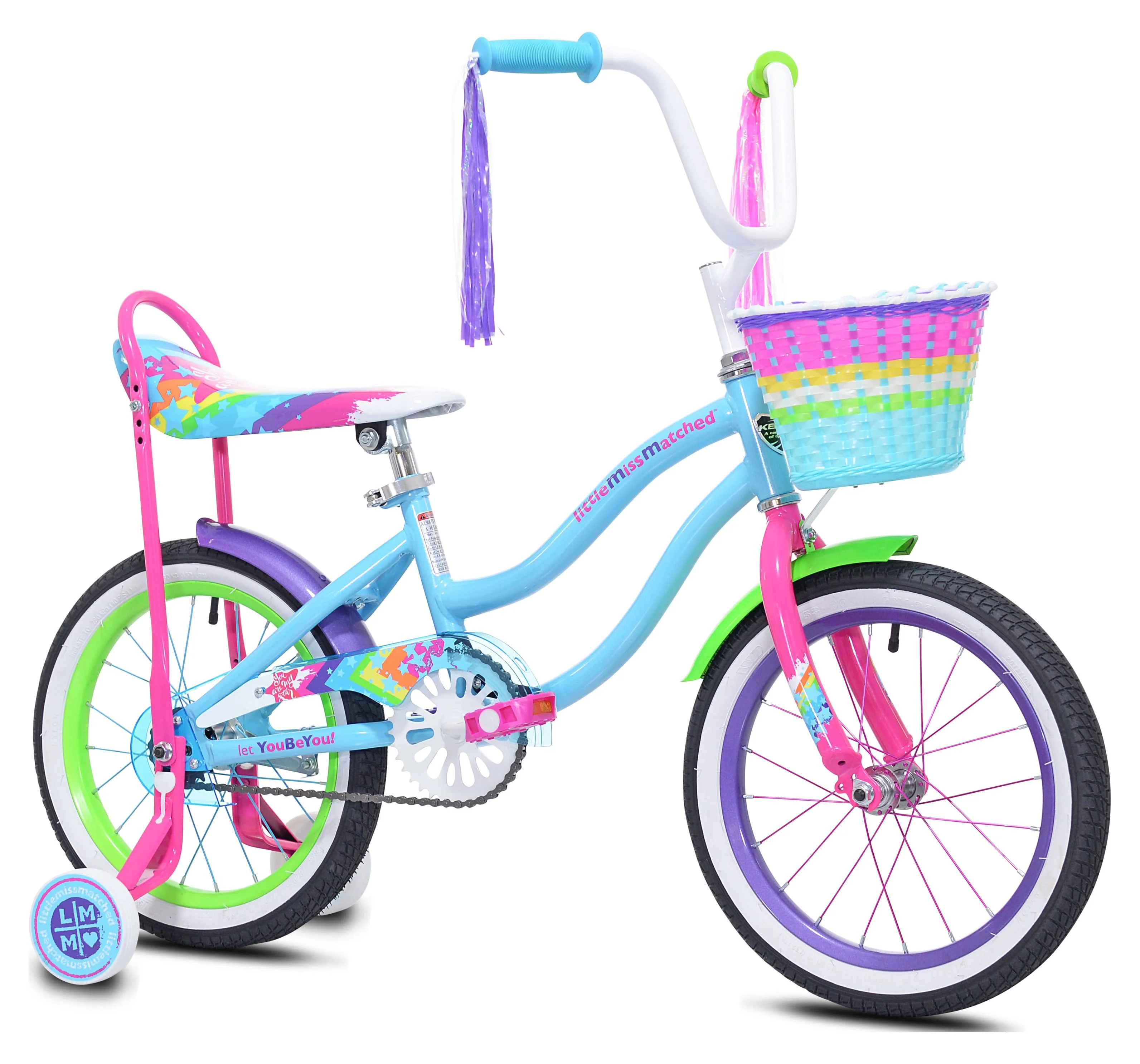 Kent Bicycles 16″ Little Missmatched Hise Rise Bicycle, Blue and Green