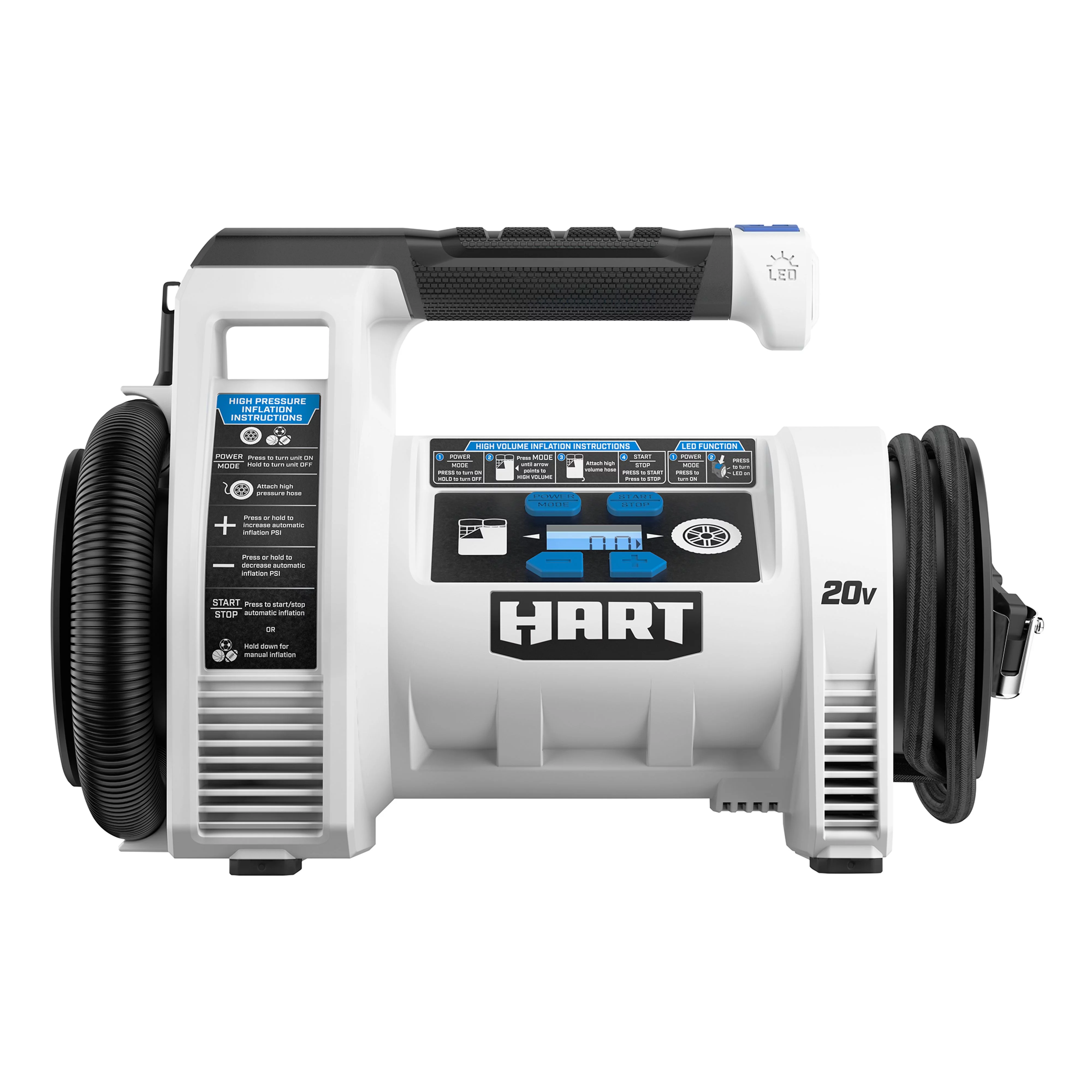 HART 20-Volt Cordless Dual Function Digital Inflator (Battery Not Included)