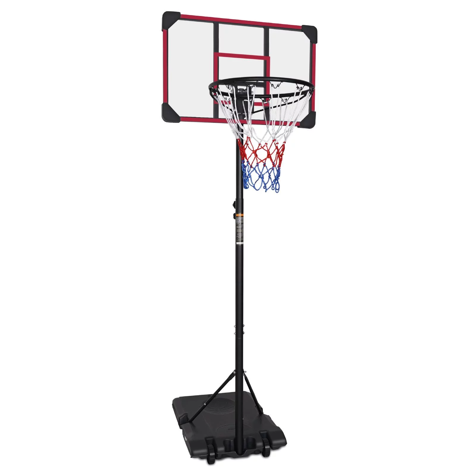 HooKung Portable Basketball Hoops Height Adjustable 5.6ft -7ft Basketball System 28” Backboard with Wheels for Teenagers Youth Indoor Outdoor Use