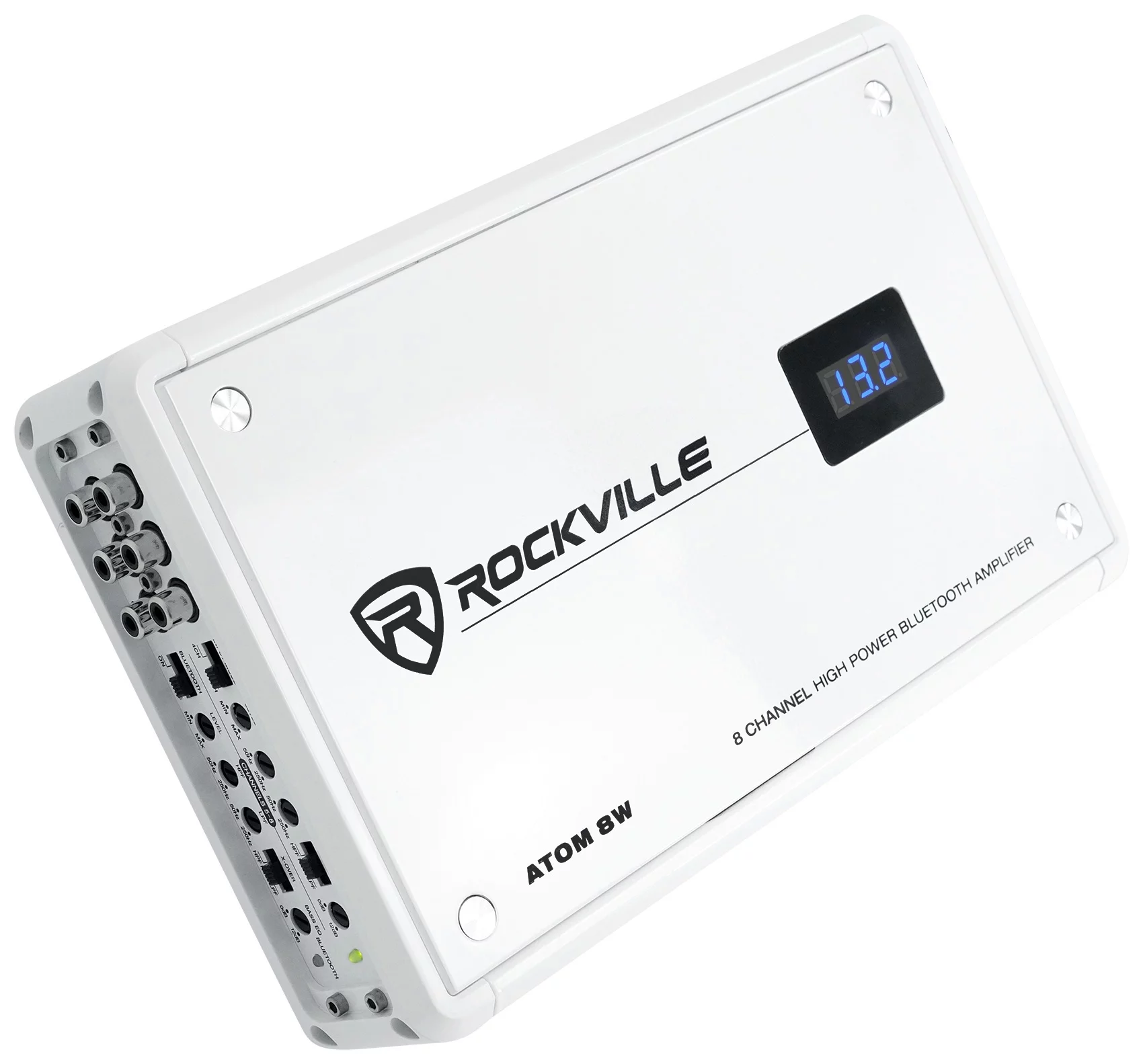 Rockville ATOM 8W 8 Channel 3500 Watt Marine/Boat Amplifier Amp w/Bluetooth