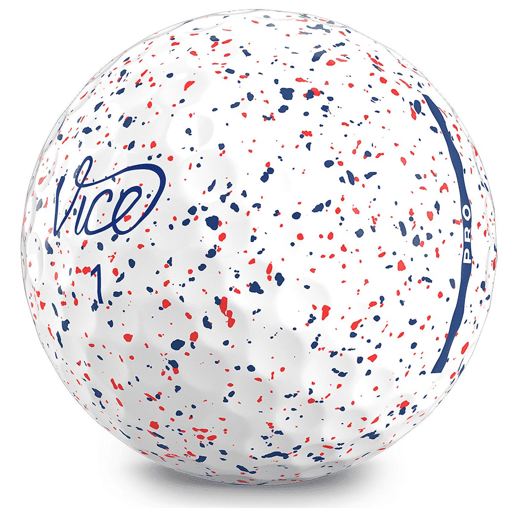 Vice Golf Pro Red & Blue Drip Golf Balls – 1 Dozen