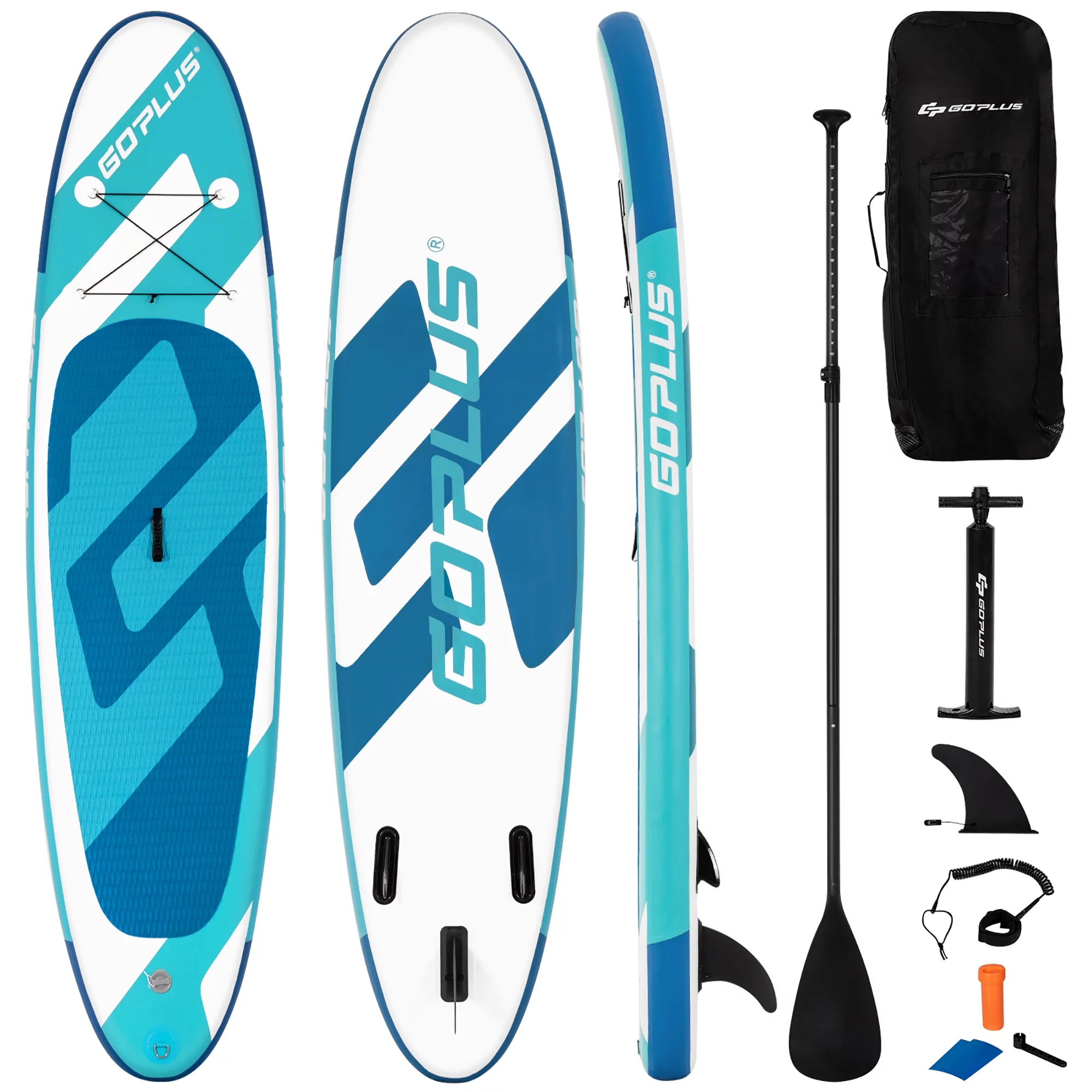 Goplus 11ft Inflatable Stand Up Paddle Board 6” Thick W/ Aluminum Paddle Leash Backpack