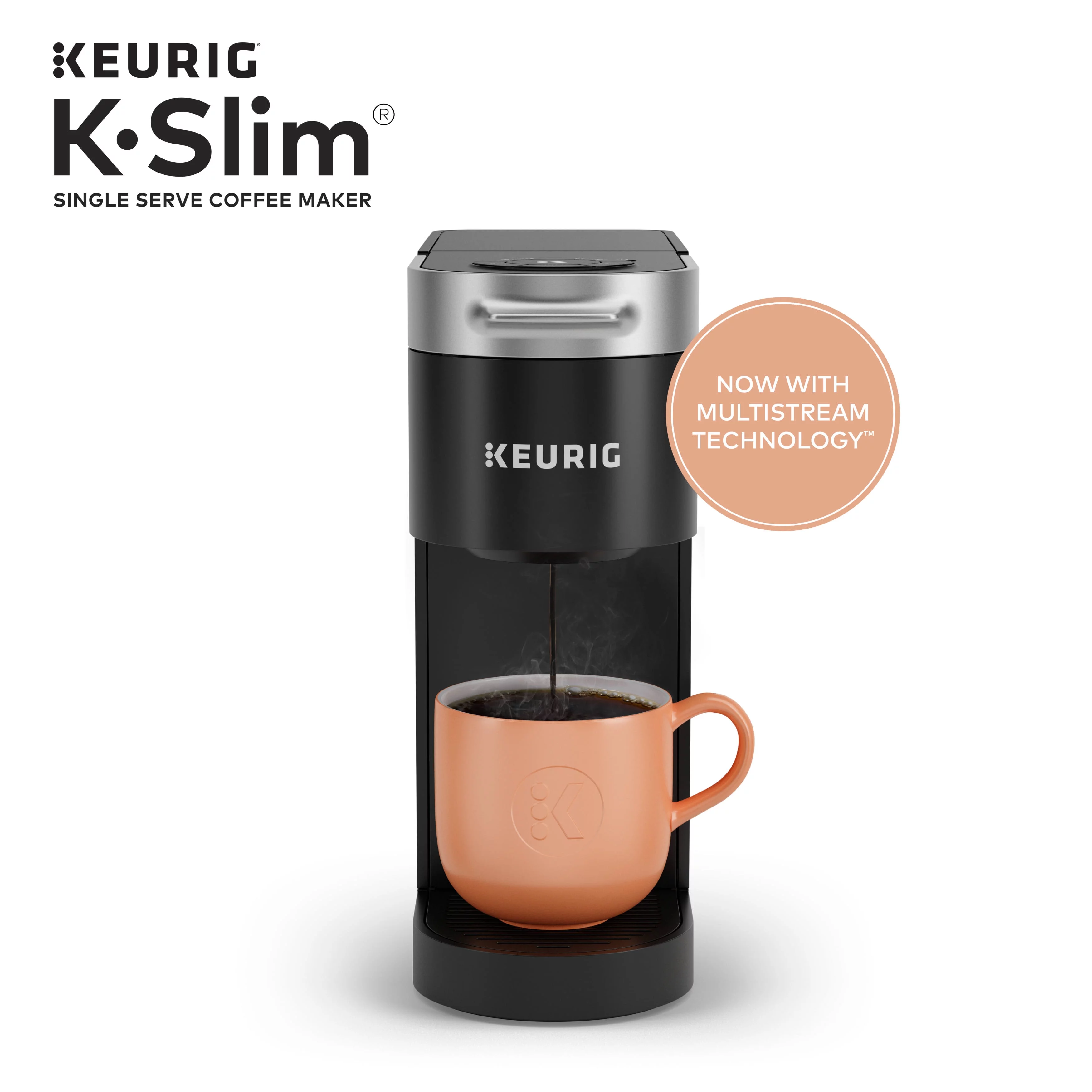 Keurig K- Slim Single Serve K-Cup Pod Coffee Maker, MultiStream Technology, Black