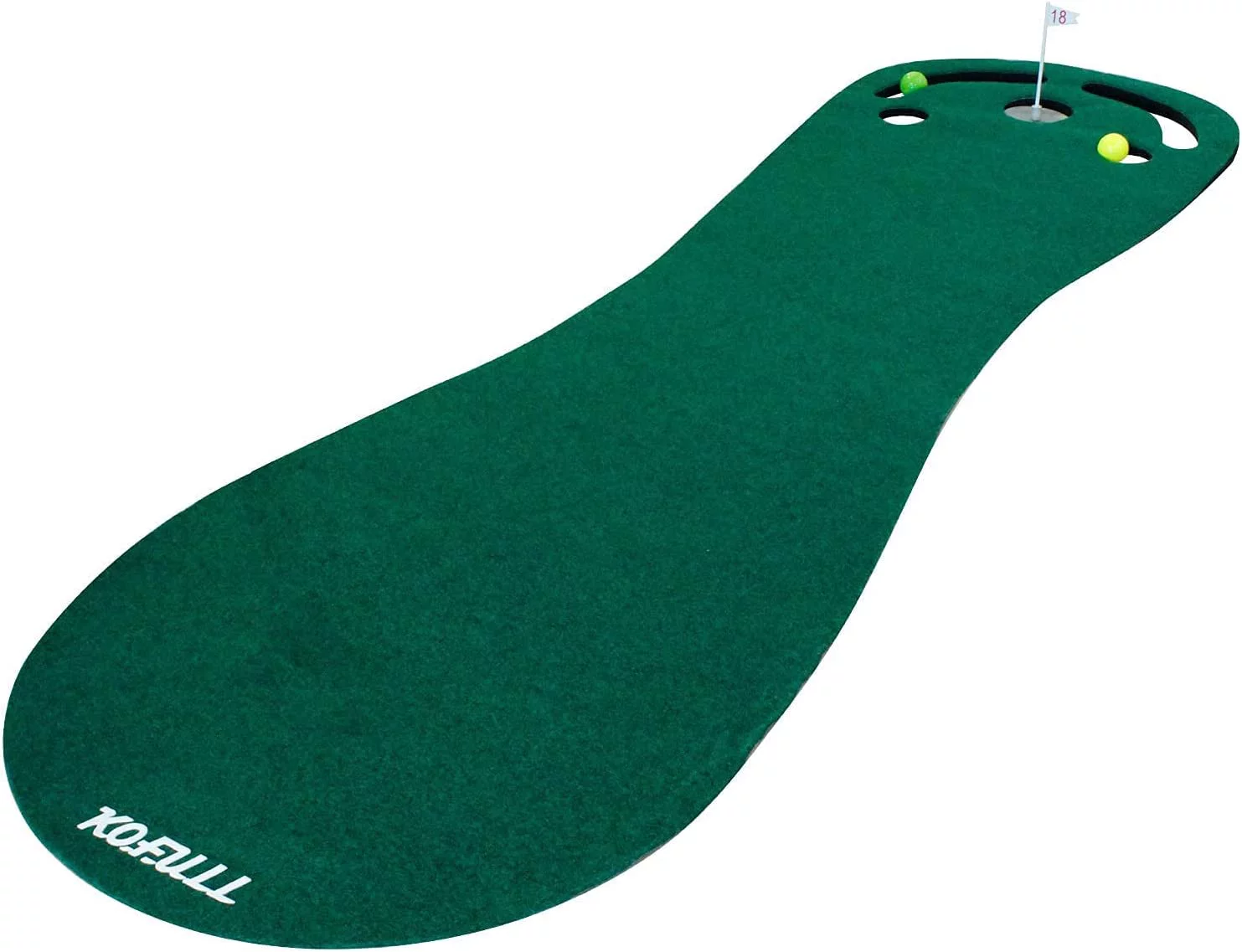 Crestgolf 78in Putting Green Mats Set for Golf Putting Use, Included 29in Golf Putter, 3 Golf Balls, Training Aid Put Cup&Flags