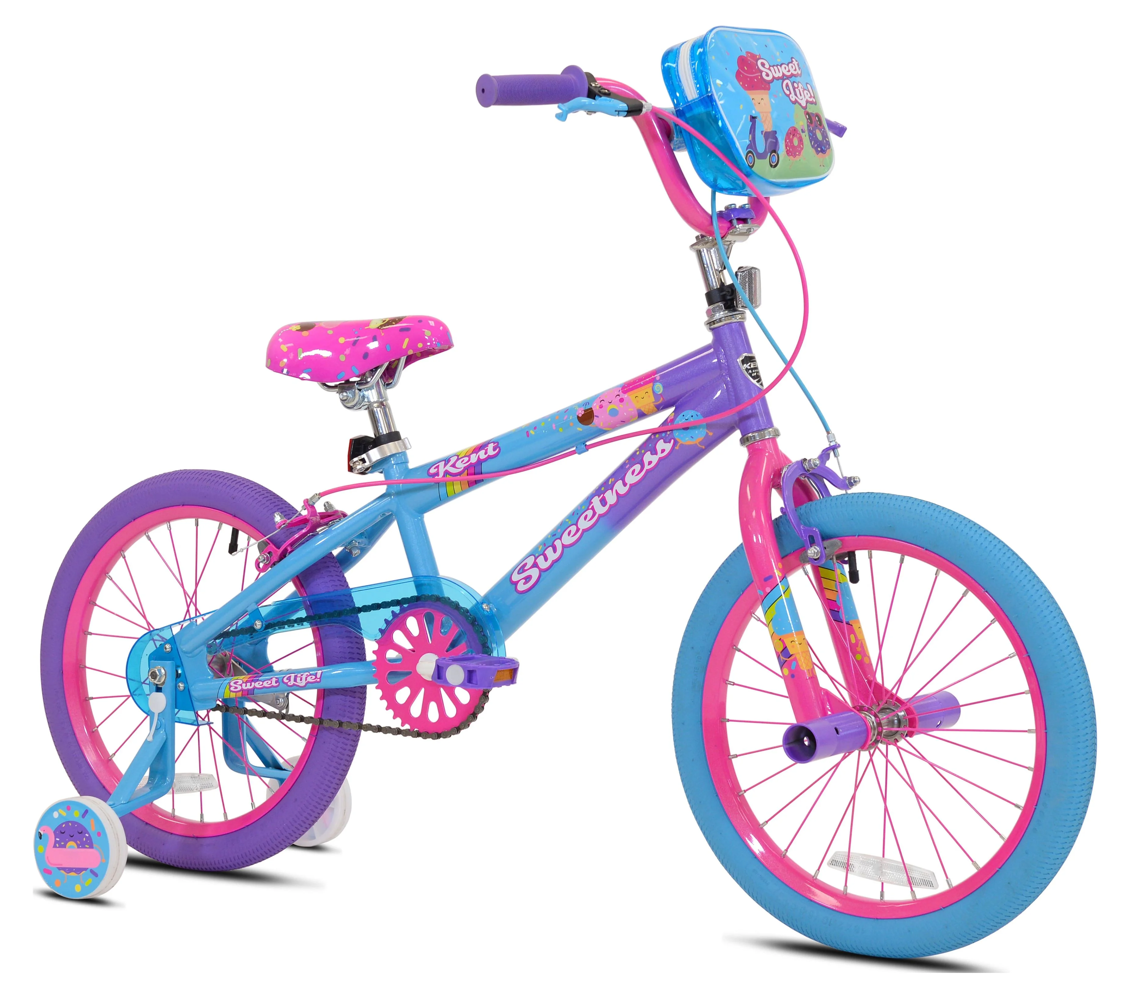 Kent Bicycles 18″ Sweetness Girls Child Bike, Purple/Pink/Blue