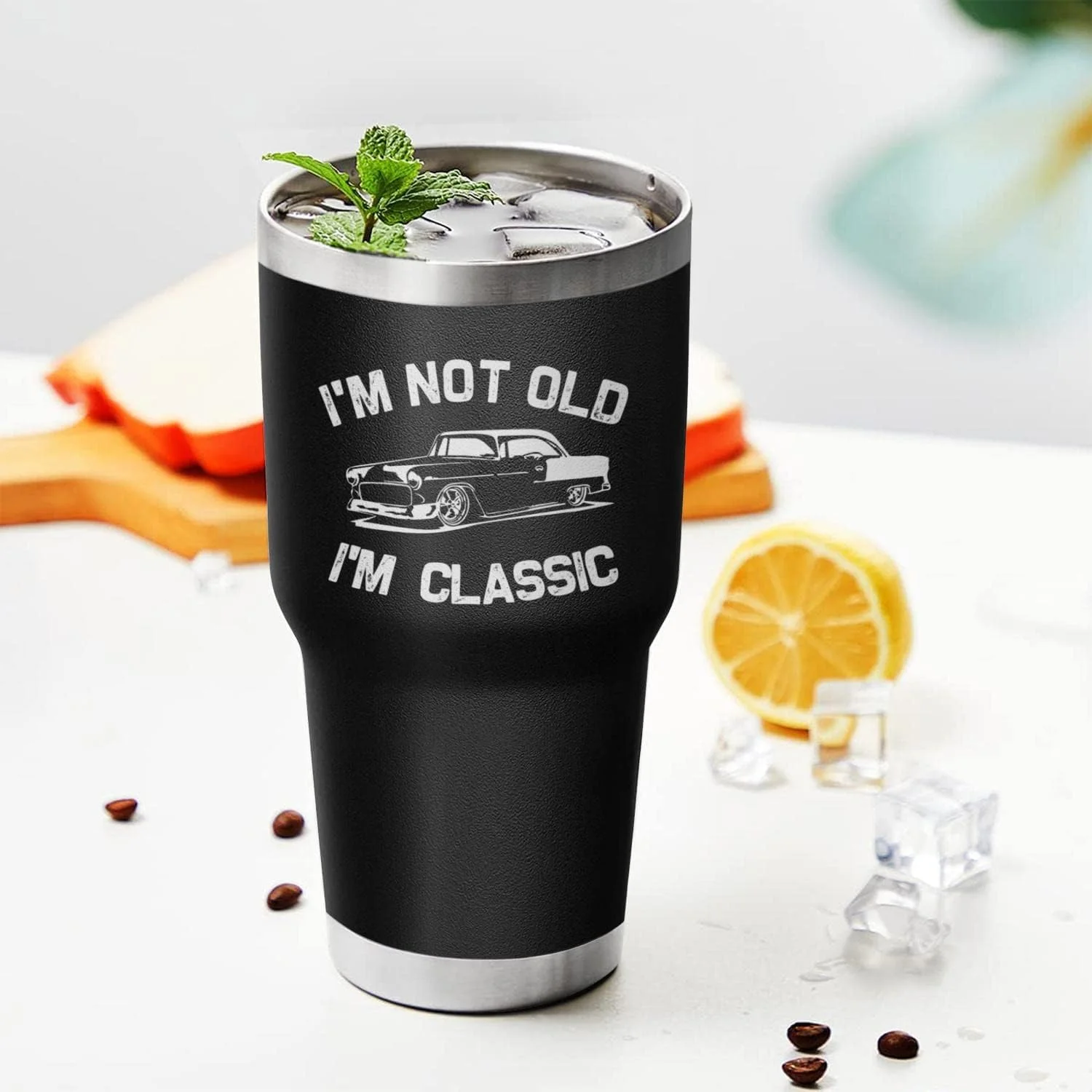 Dad Gifts for Men DAD FUEL Tumbler 30 Oz Stainless Steel Insulated Cup Tumbler Coffee Mug with Lid and Straw Mens Father”s Day, Christmas and Birthday Gifts Idea