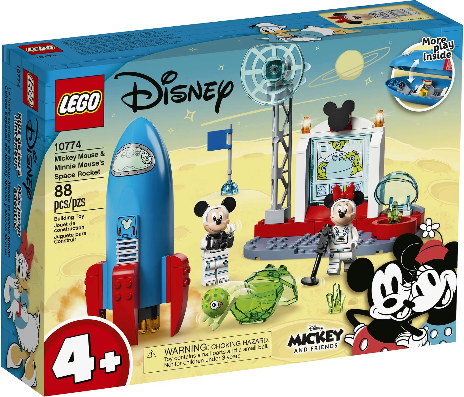 LEGO Mickey Mouse & Minnie Mouse’s Space Rocket 10774 Building Set (88 Pieces)