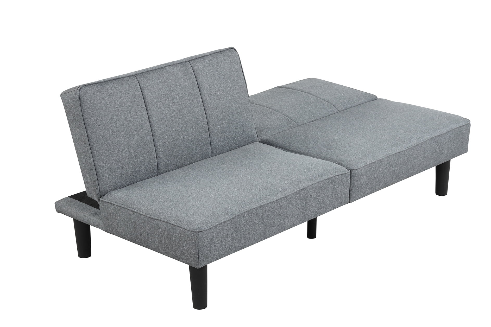 Mainstays Studio Futon, Gray Linen Upholstery