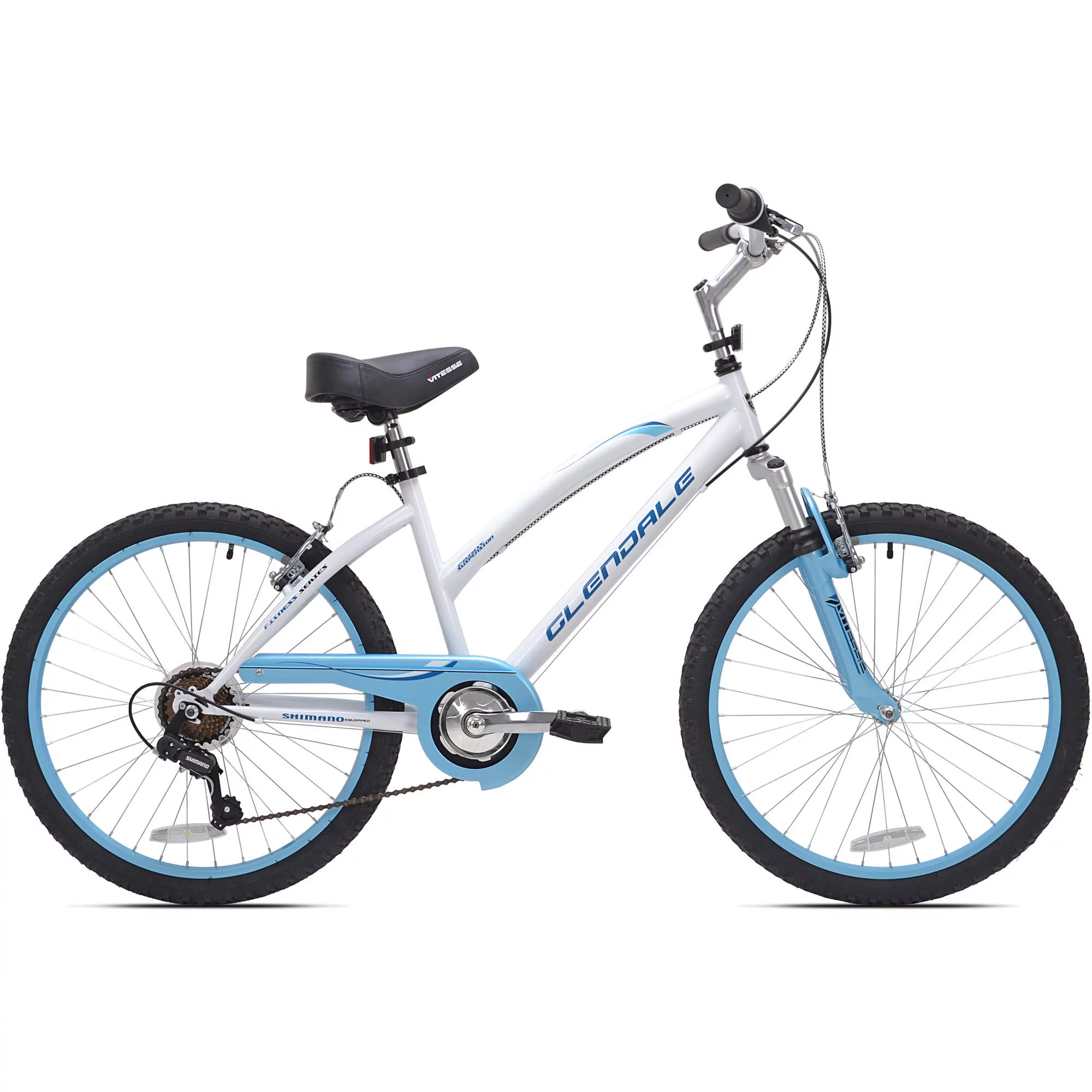 Kent 24″ Glendale Tween/Adult Girl’s Bike, White/Blue