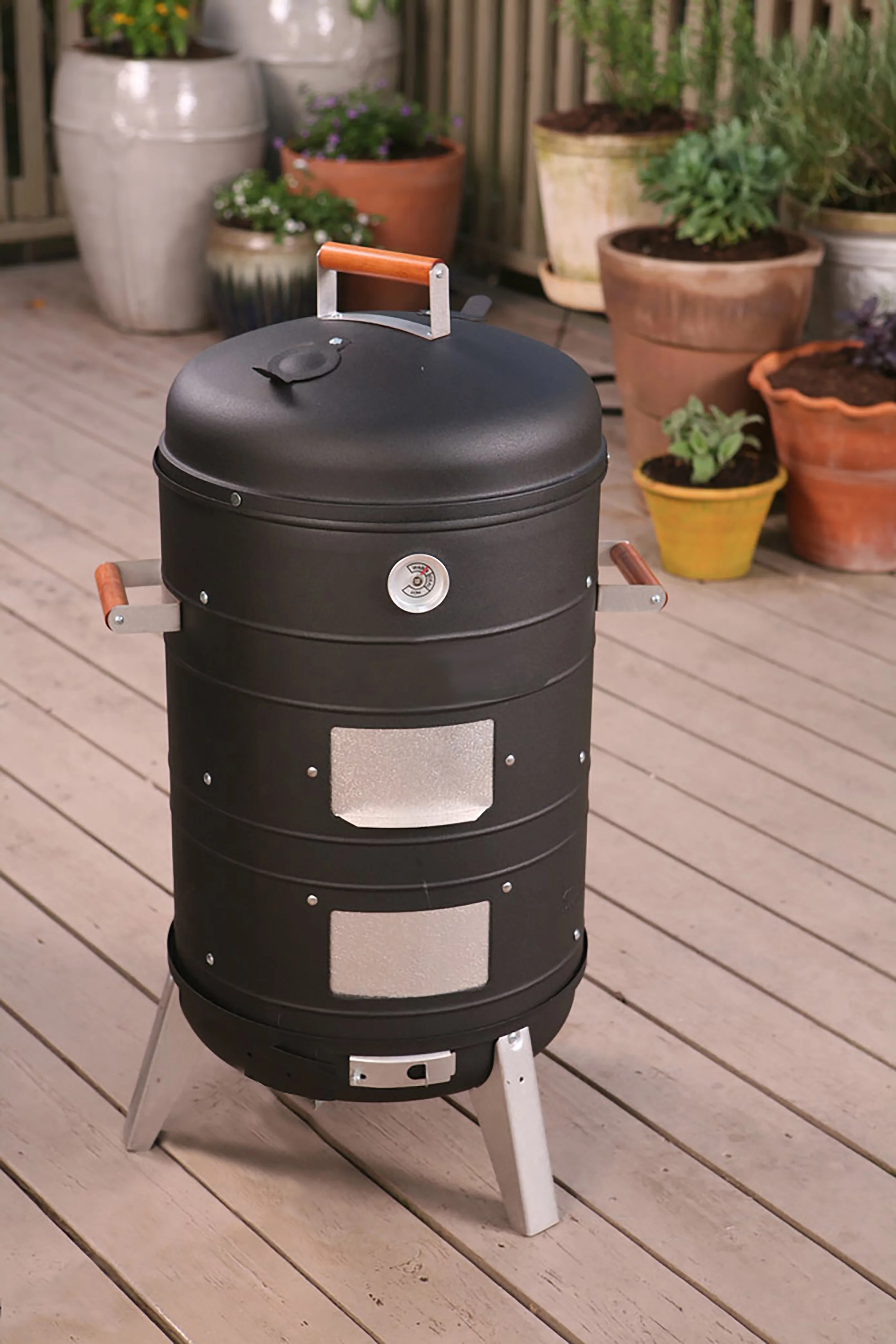 Americana Charcoal 2-In-1 Combination Water Smoker