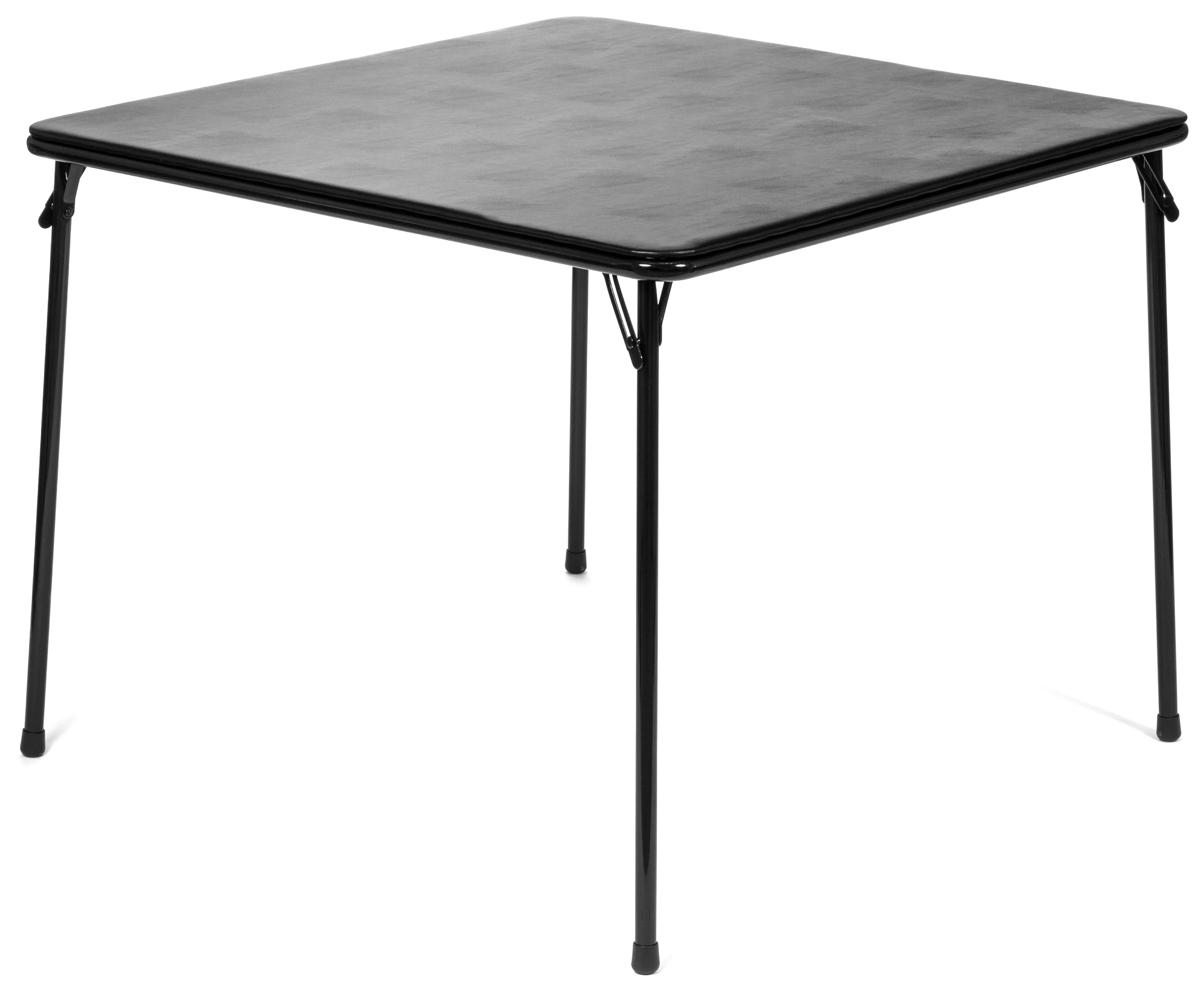 XL Series 38″ Square Folding Card and Game Table, Wheelchair Accessible, Black