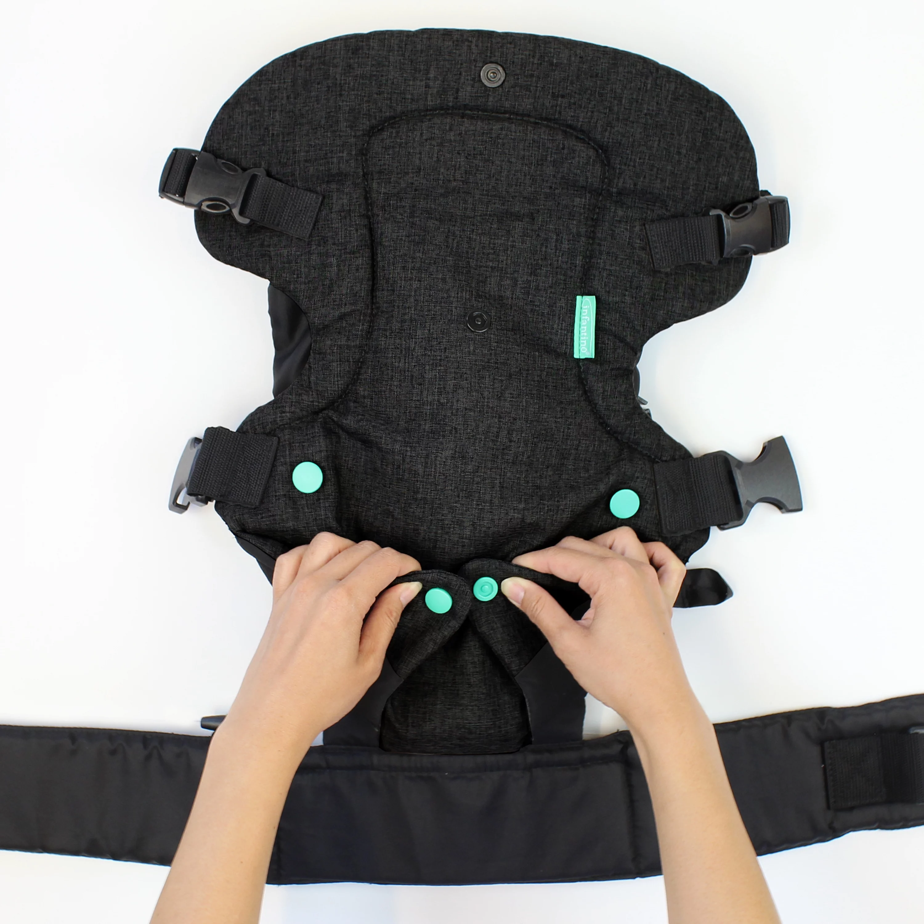 Infantino Flip 4-in-1 Convertible Baby Carrier, 4-Position, 8-32lb, Black