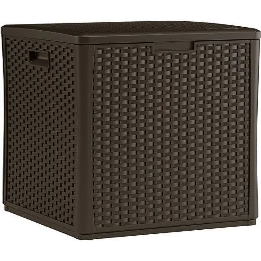 Suncast BMDB60 60 Gallon Cube Resin Deck Box, 27.56 in D x 28.44 in H x 8.94 in W, 30 lb