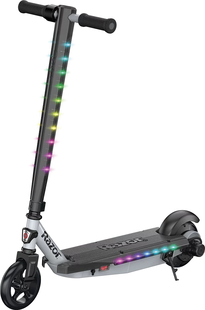 Razor Power Core E90 Lightshow ?C Electric Scooter for Kids Ages 8+, up to 10 mph, Multi-Color LED Lights