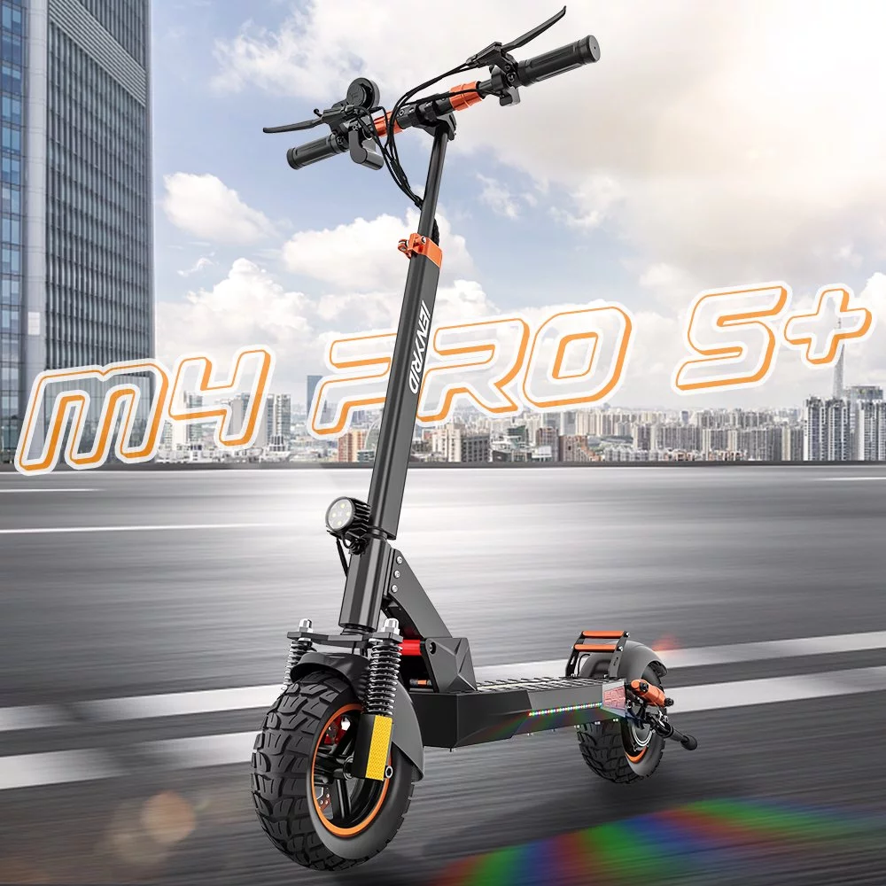 Electric Scooter for Adults, 48V 10AH 800W Motor up to 28 MPH and 25 Miles Range, 10″ Off-road Pneumatic Tires, Double Brake System, Foldable E-Scooters Adults Black