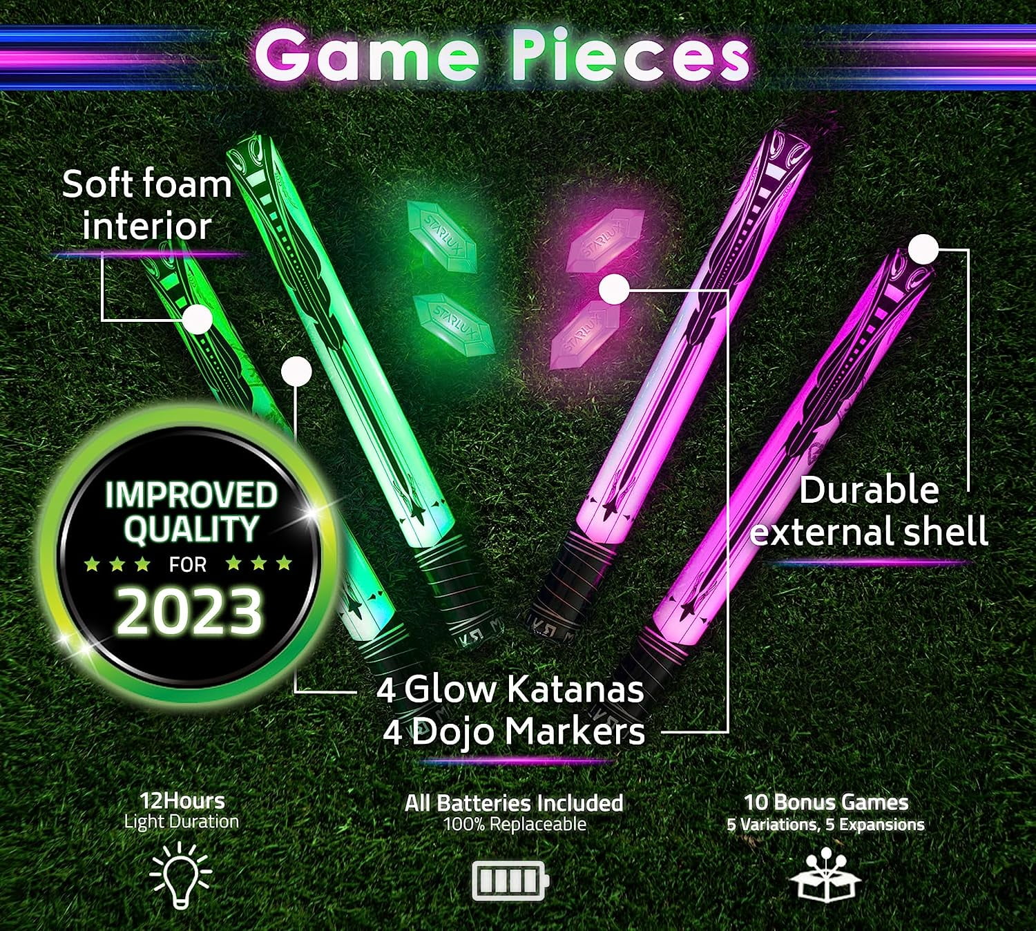 Starlux Games Ninja Toys Meet Samurai Swords in Glow Battle: Glowing Sword Game