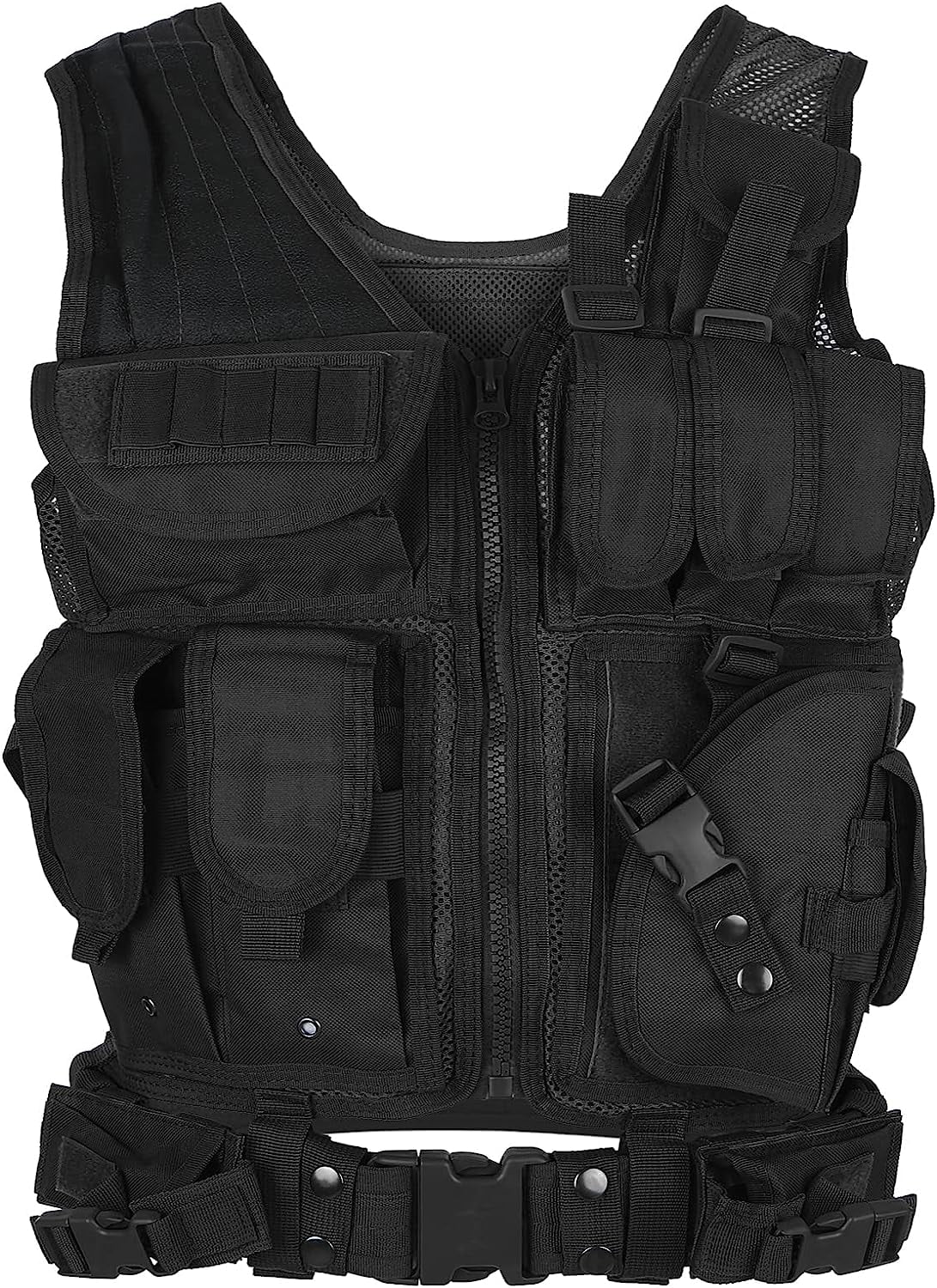 LIXADA Vest Lightweight Breathable Polyester Comba Vest Outdoor Training Vest Adjustable for Adults Hunting/Training