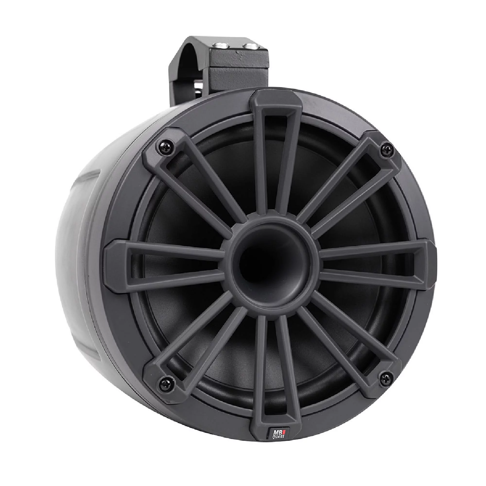 MB Quart NHT2-120 Nautic 8 Inch Marine Compression Horn Tower Speakers. Black, Silver and White Grills Included