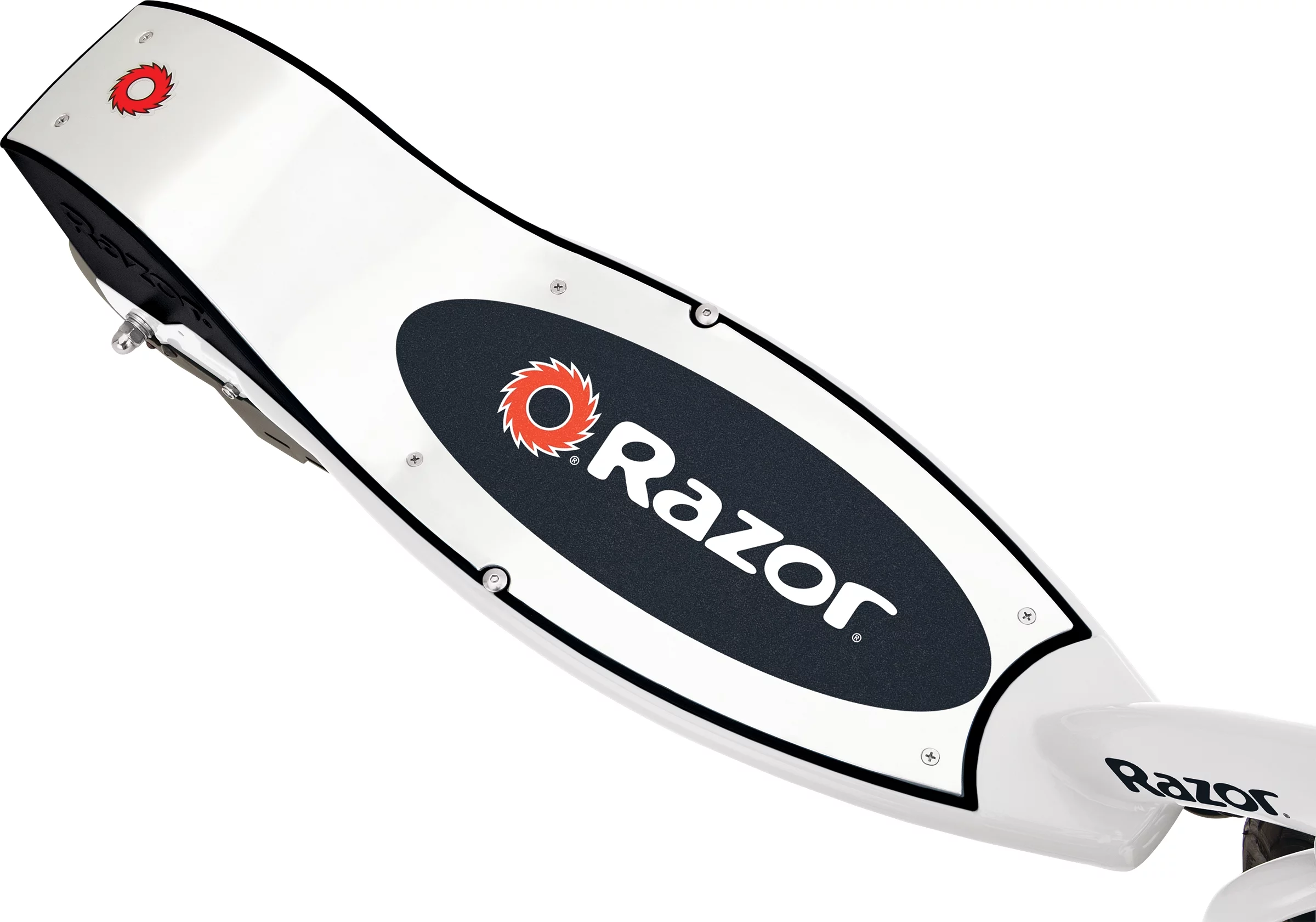 Razor E200 Electric Scooter – White, for Ages 13+ and up to 154 lbs, 8″ Pneumatic Front Tire, 200W Chain Motor, Up to 12 mph & up to 8-mile Range, 24V Sealed Lead-Acid Battery