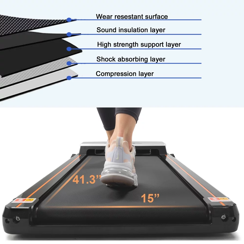 Tcbosik 2.5HP Slim Walking Treadmill 265LBS Under Desk Treadmill Electric Treadmill with APP (Installation Free)