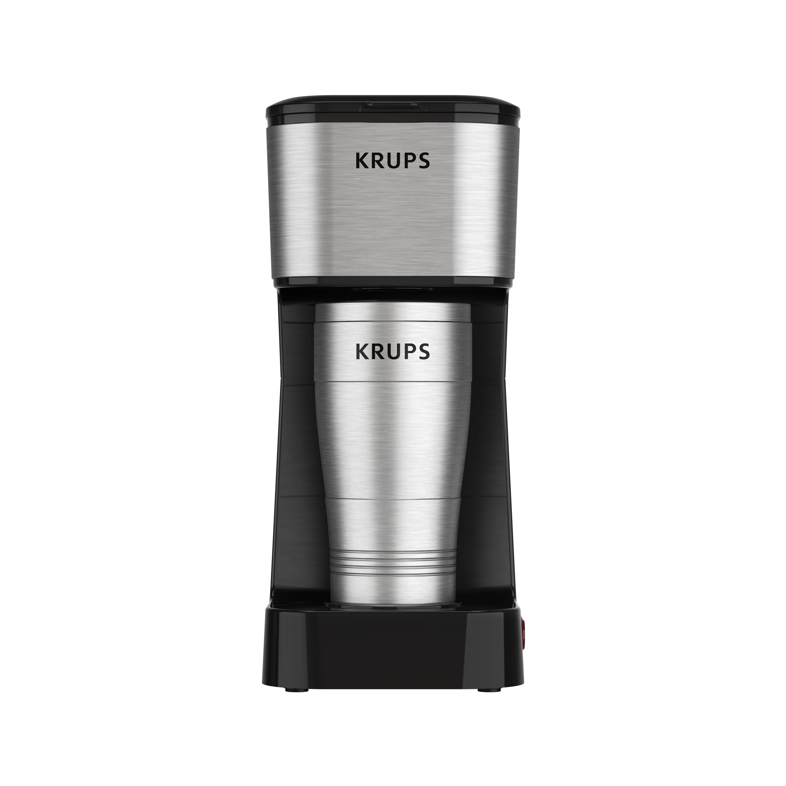 KRUPS Simply Brew To Go – Single-Serve Coffee Maker with Stainless Steel Travel Mug, 14 fl oz