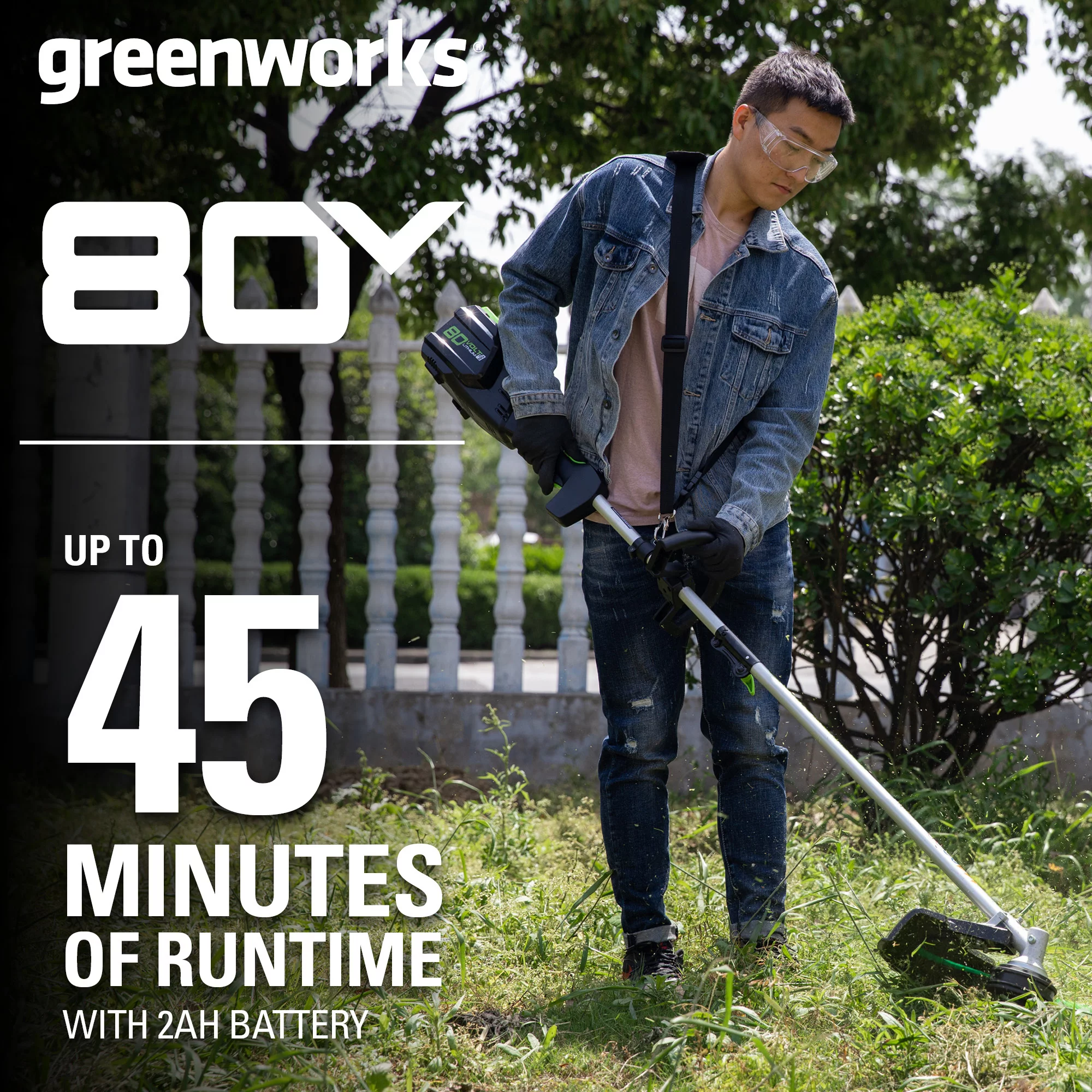 Greenworks 16-Inch PRO 80V Cordless String Trimmer (Attachment Capable), Battery Not Included GST80320