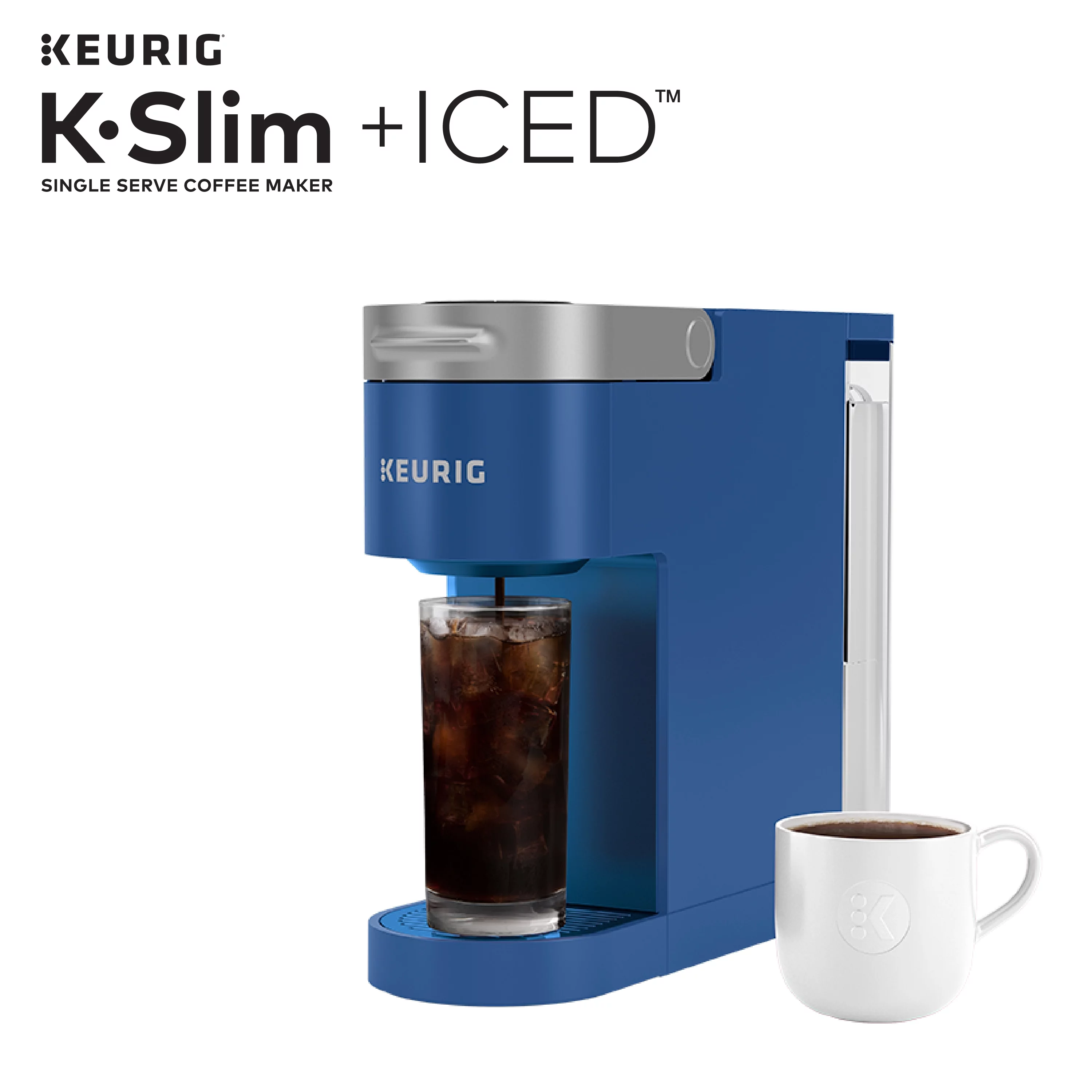 Keurig K-Slim + ICED Single-Serve Coffee Maker, Blue