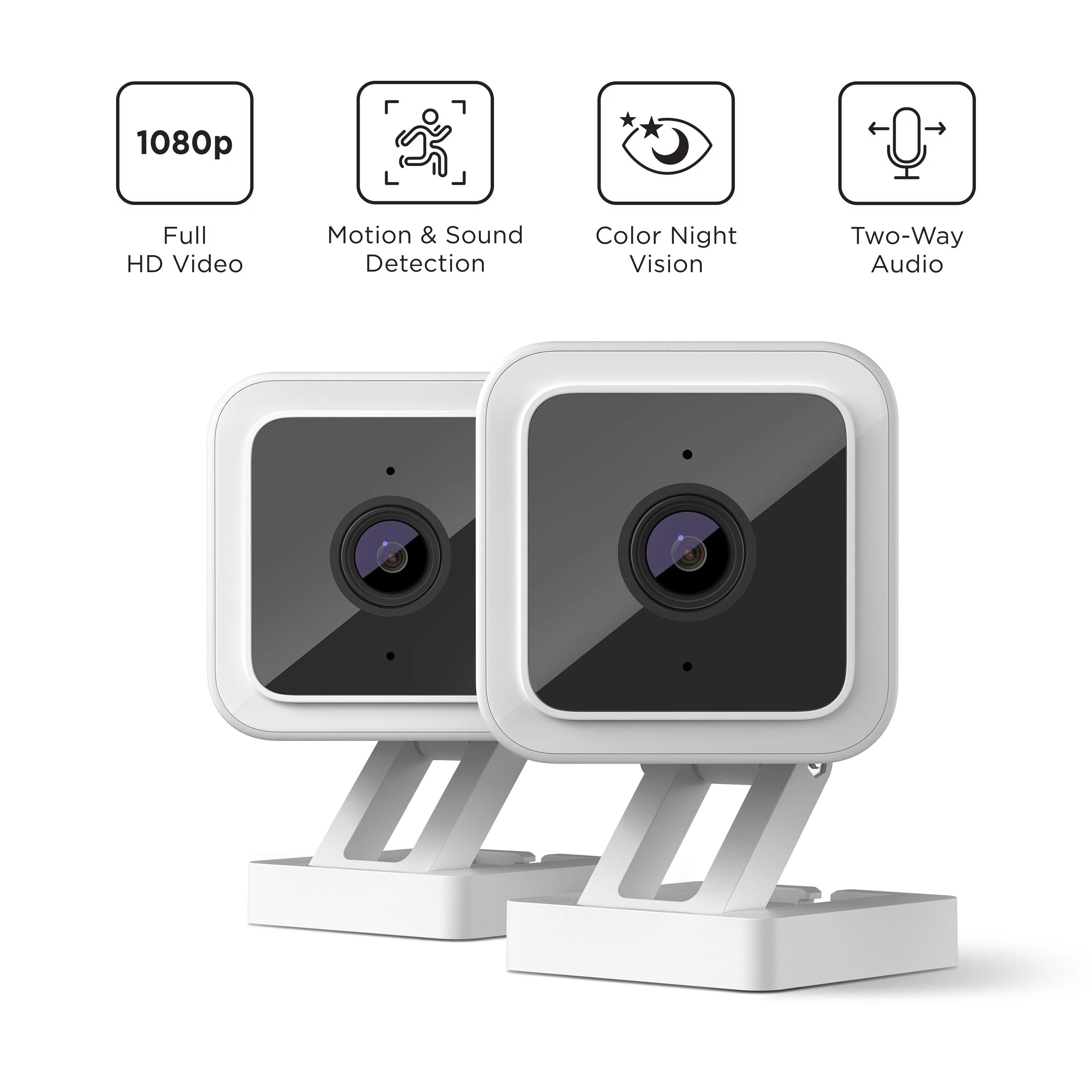 Roku Smart Home Indoor Camera SE (2-Pack) Wi-Fi-Connected – Wired Security Surveillance Camera with Motion & Sound Detection