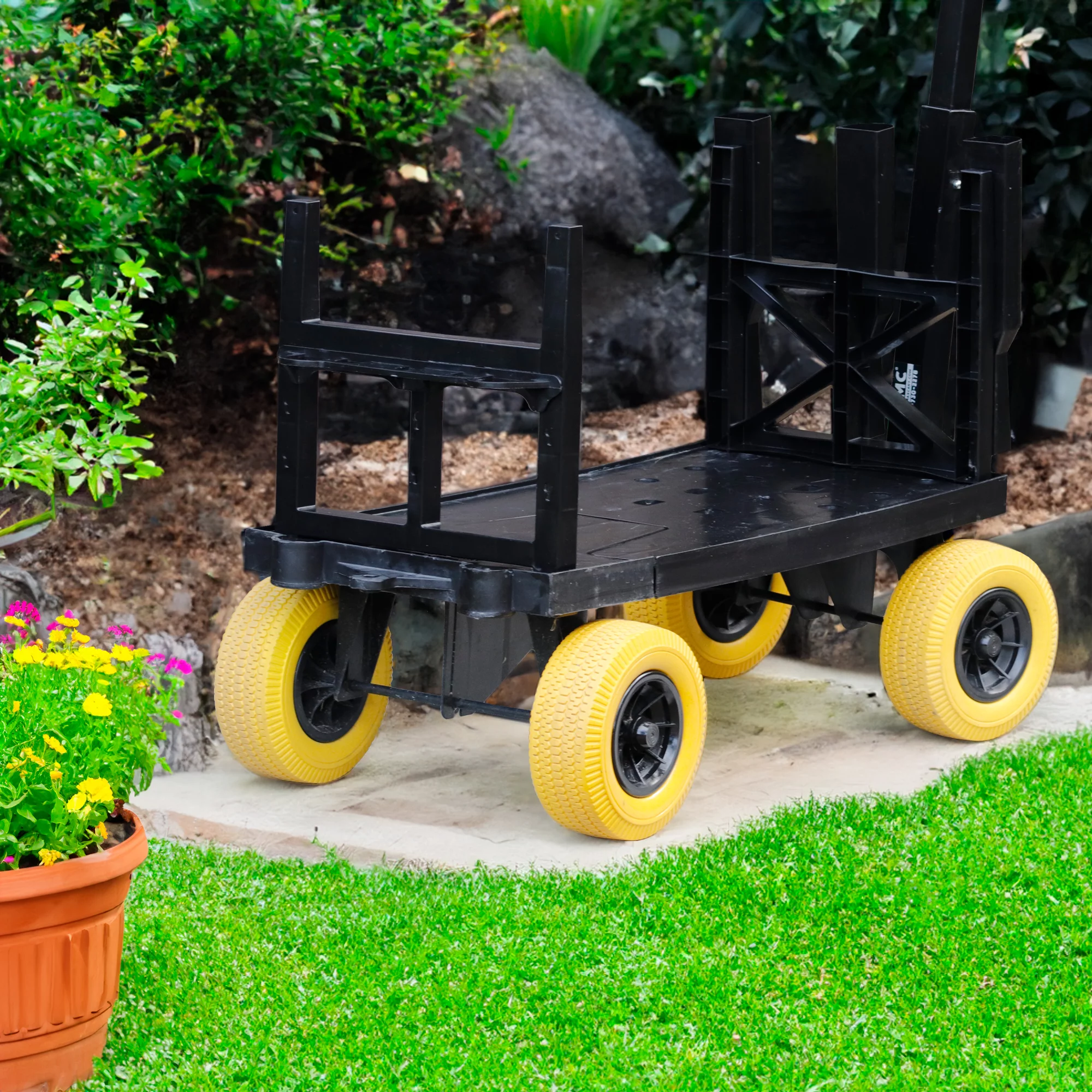 Mighty Max Cart Cooler Caddy & Fishing Cart-Yellow